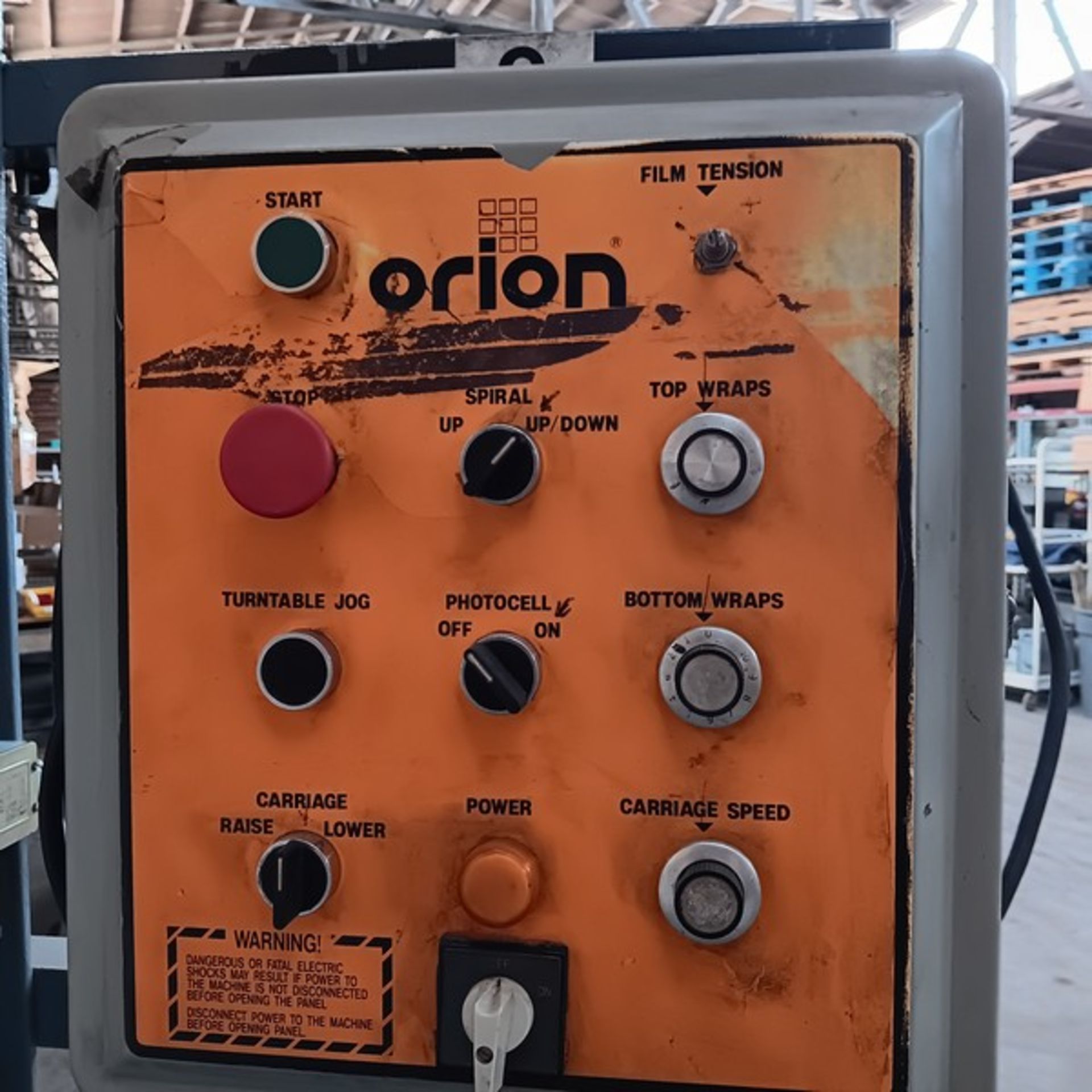 Orion Pallet Wrapper, Model 33/O, S/N 0572012TL5D, Pre Stretch, 120 Volt (Loading Fee $500) (Located - Image 4 of 5