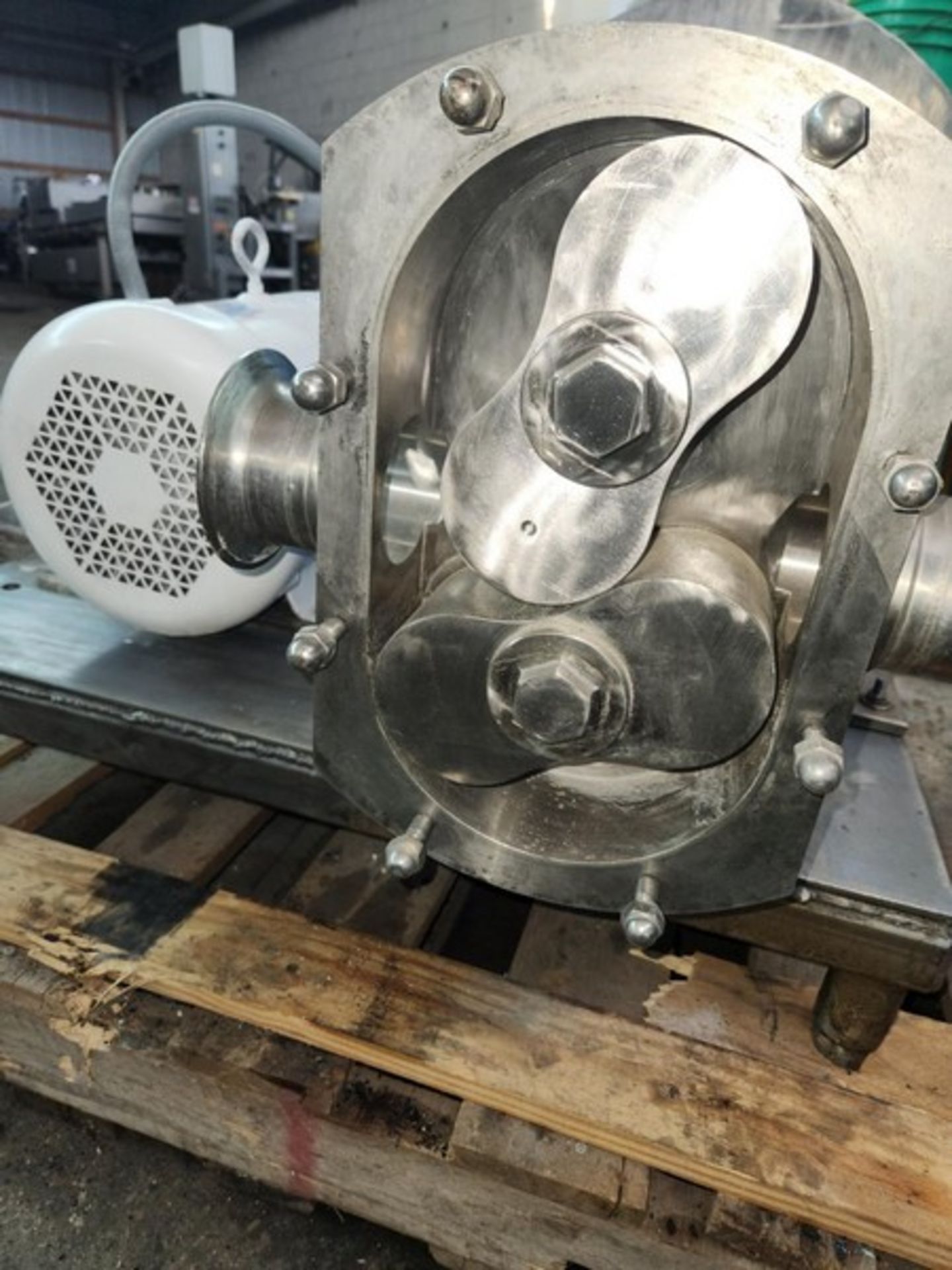 G H (Alfa Laval) 7.5 hp 4" S/S Sanitary Positive Displacement Pump, Model 822, S/N 95-8-50174 with - Image 8 of 15