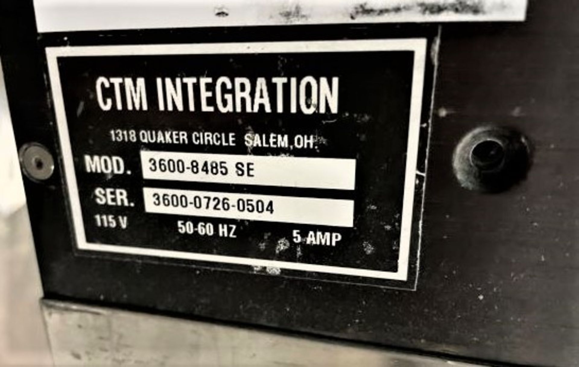 CTM Printer Applicator with Portable Stand and Parts Unit, Model 3600-PA, S/N 3600-0726-0504. - Image 11 of 14