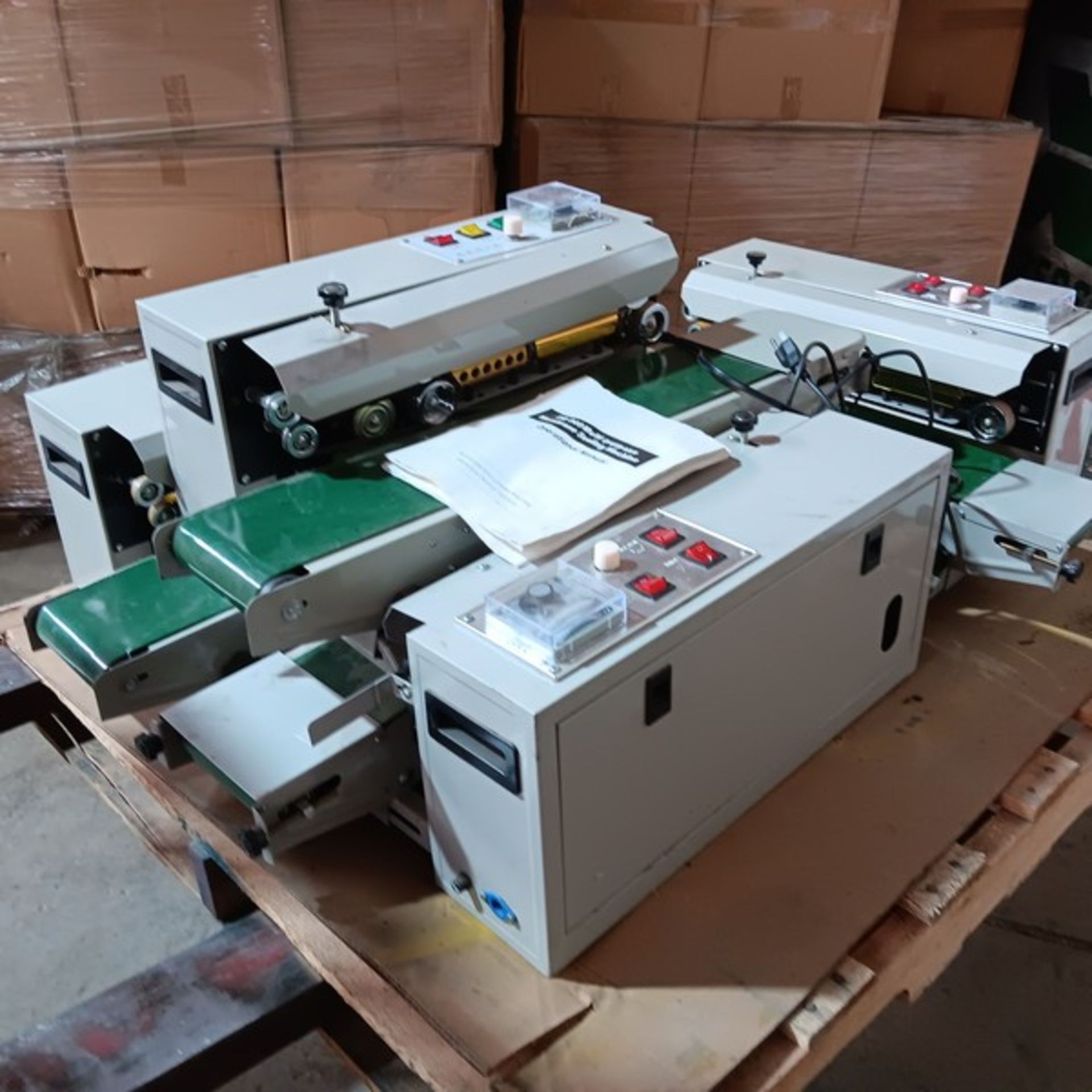 Four Continues Vertical Band Sealers, Volt 110 with Adjustabel Height (Loading Fee $150) (Located