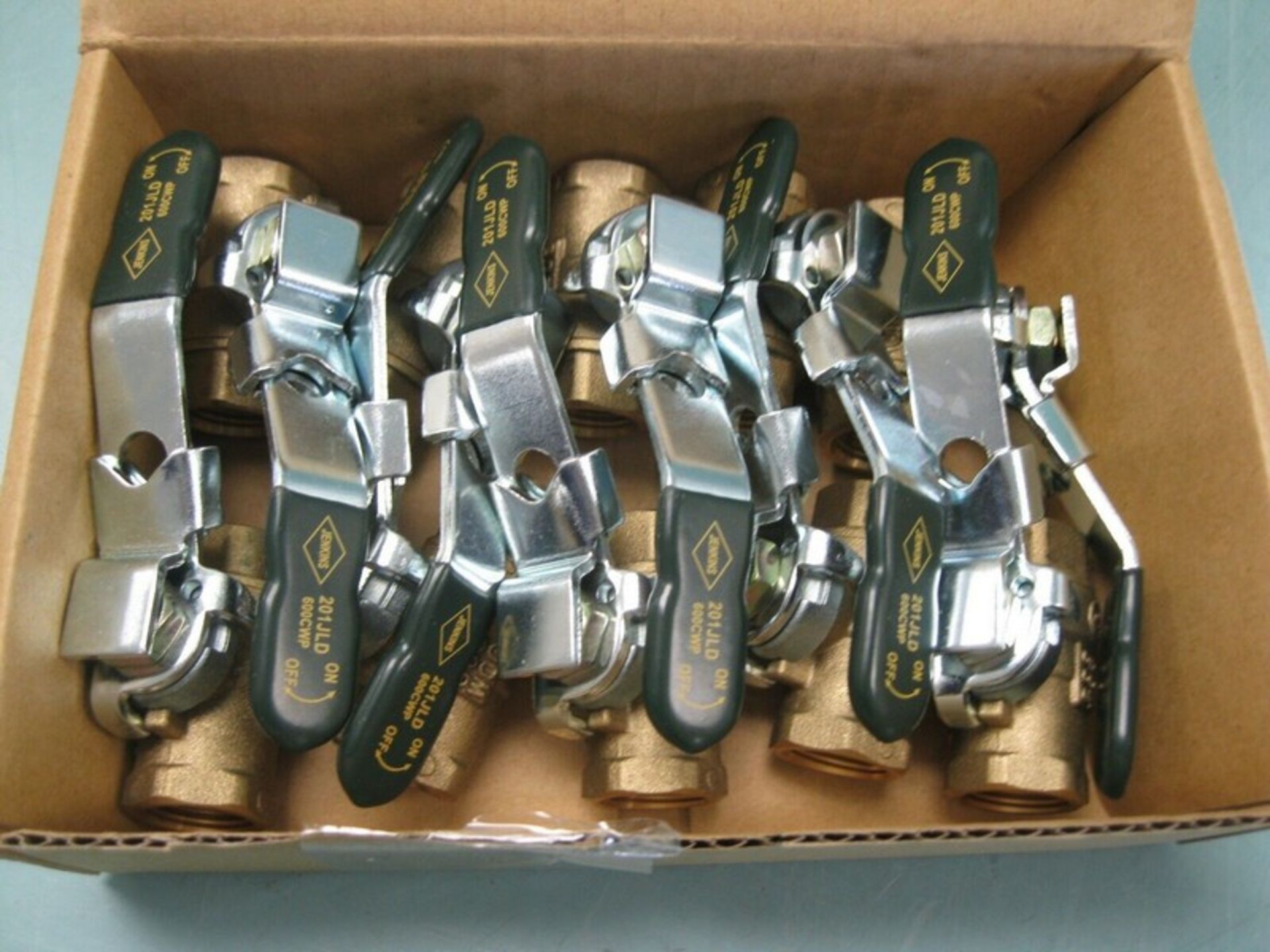 Lot (100) 3/8" NPT Jenkins 600# CWP Brass FP 201J LD Ball Valve NEW (Loading Fee $25) (Located - Image 6 of 6