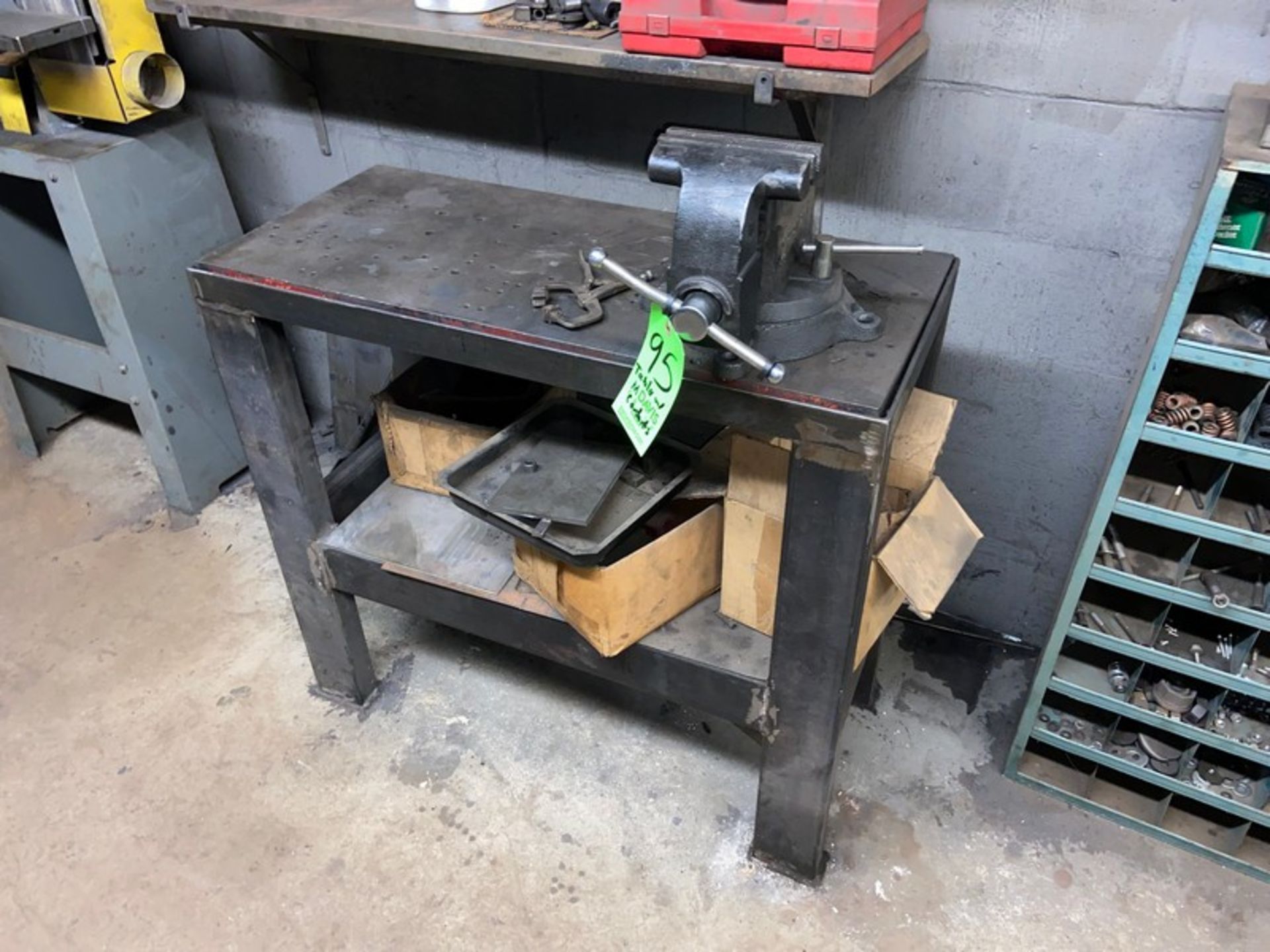 Shop Table with Vise (LOCATED IN CORRY, PA) - Image 2 of 3