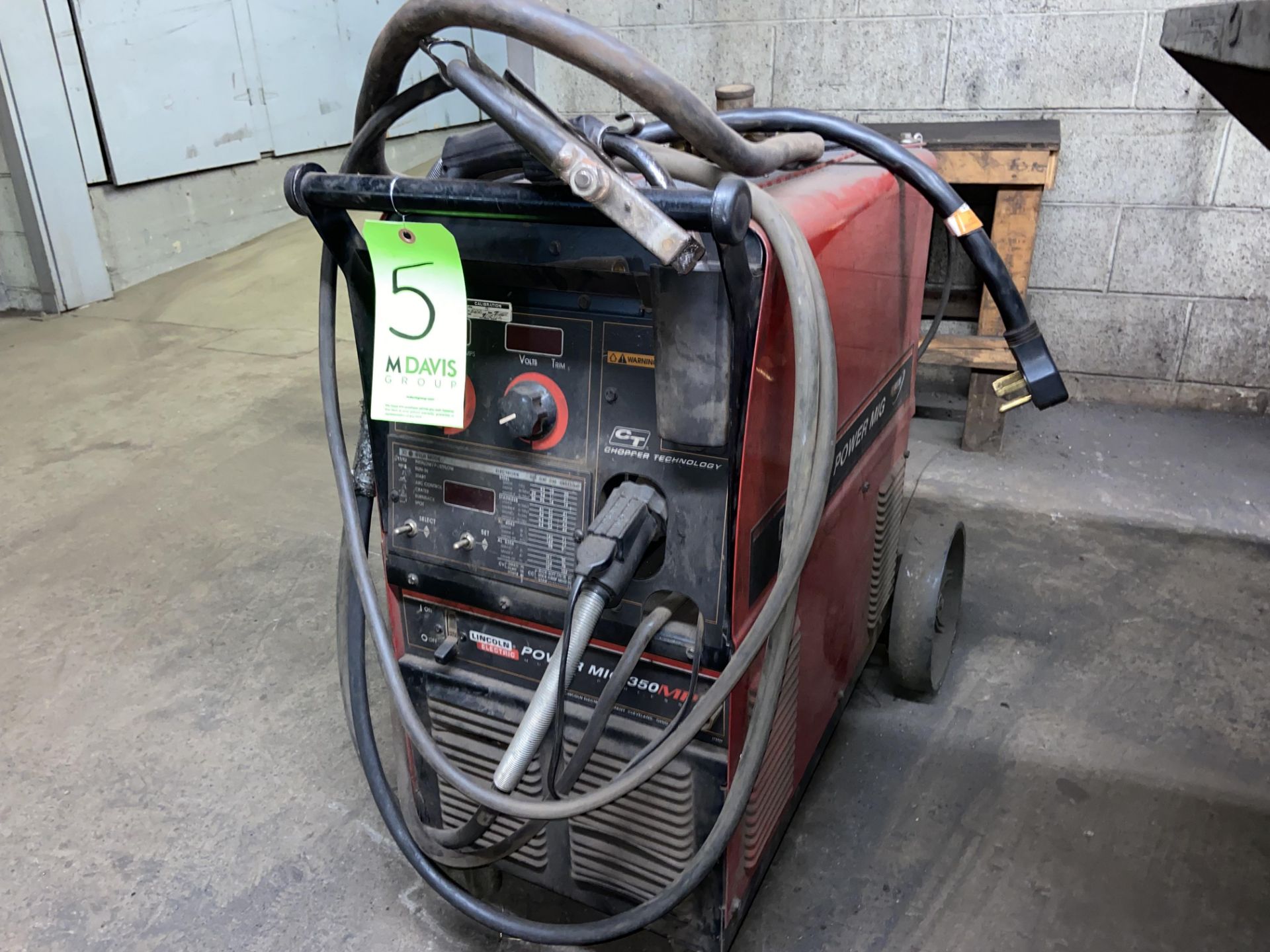 Lincoln Electric Power Mig 350MP Welder, S/N K2403-1 11147 U1070703714, Mounted on Portable Frame - Image 2 of 4