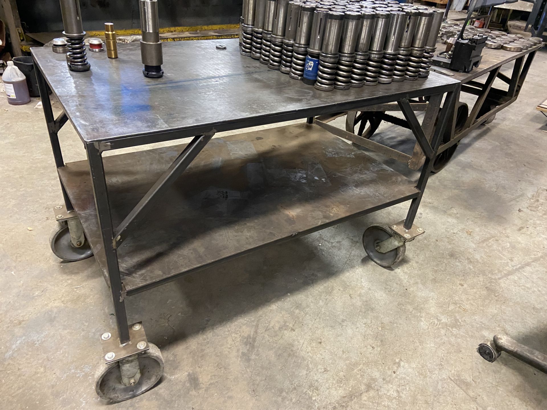 Portable Shop Cart, with Bottom Shelf, Overall Dims.: Aprox. 48” L x 30” W x 34” H, Mounted on - Bild 3 aus 3