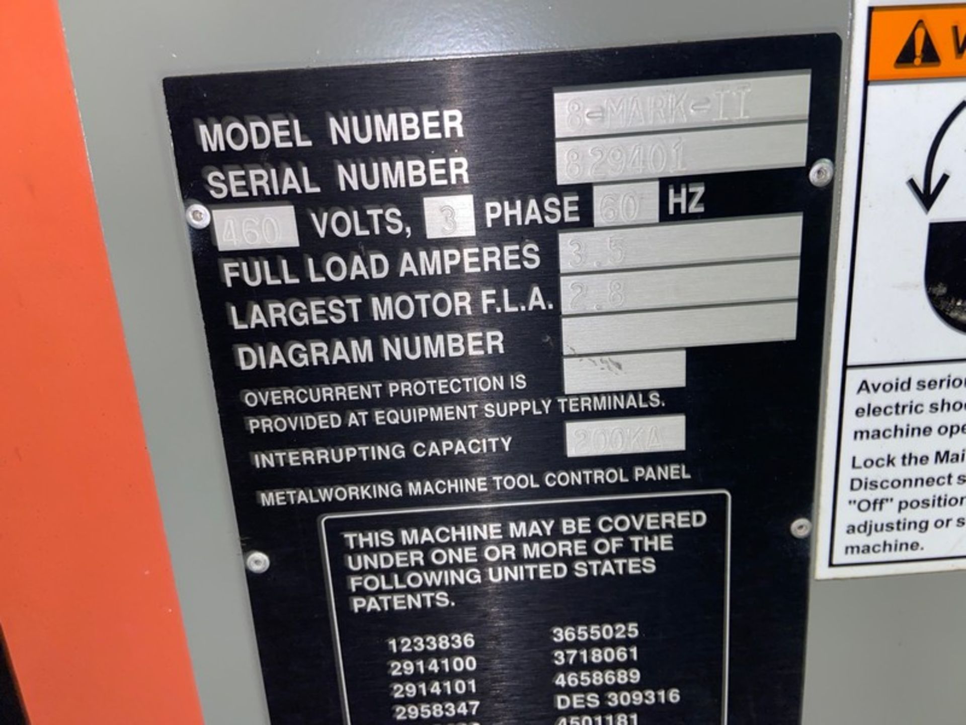 Marvel Vertical Saw, M/N 8-MARK-II, S/N 829401, 460 Volts, 3 Phase (LOCATED IN CORRY, PA) - Bild 14 aus 14