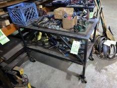 Portable Shop Table with Contents, Includes Straps, Brushes, Braces, Clamps & Other Tooling (LOCATED
