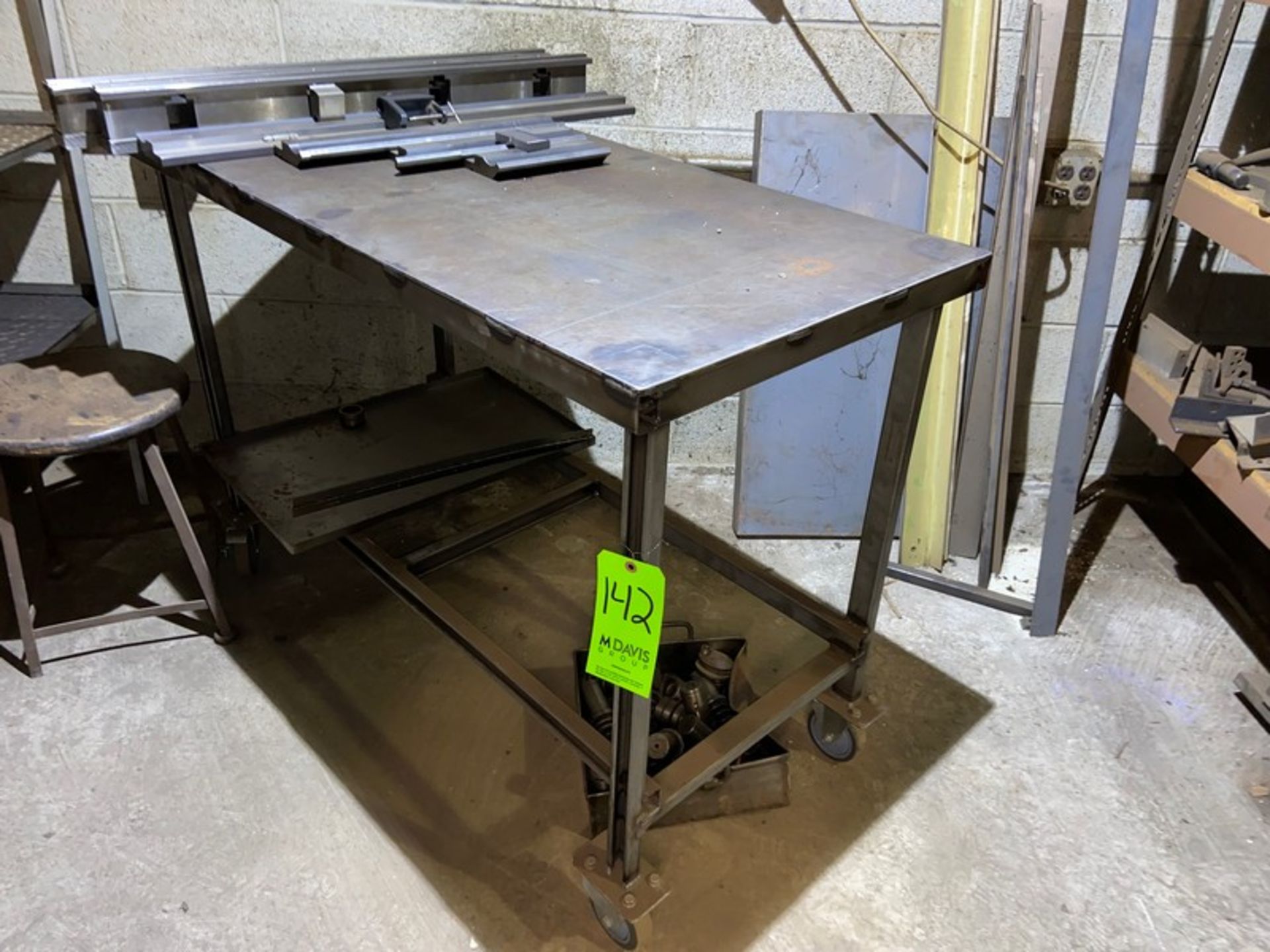 Portable Shop Table, Mounted on Portable Frame (LOCATED IN CORRY, PA)