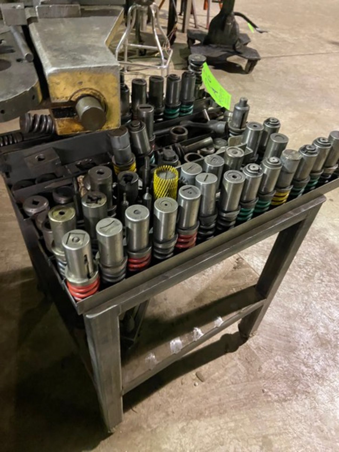 Lot of Assorted Punch Tooling, Assorted Sizes, Includes Portable Table Mounted on Portable Frame (LO - Bild 5 aus 5