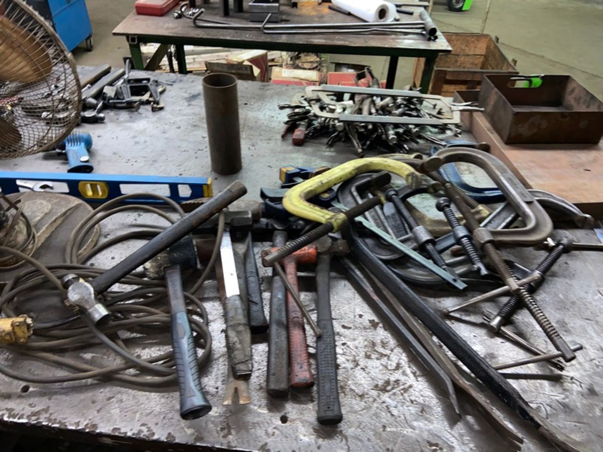 Contents of Shop Table Top, Chop Saw, Clamps, & Other Tooling (LOCATED IN CORRY, PA) - Bild 4 aus 5