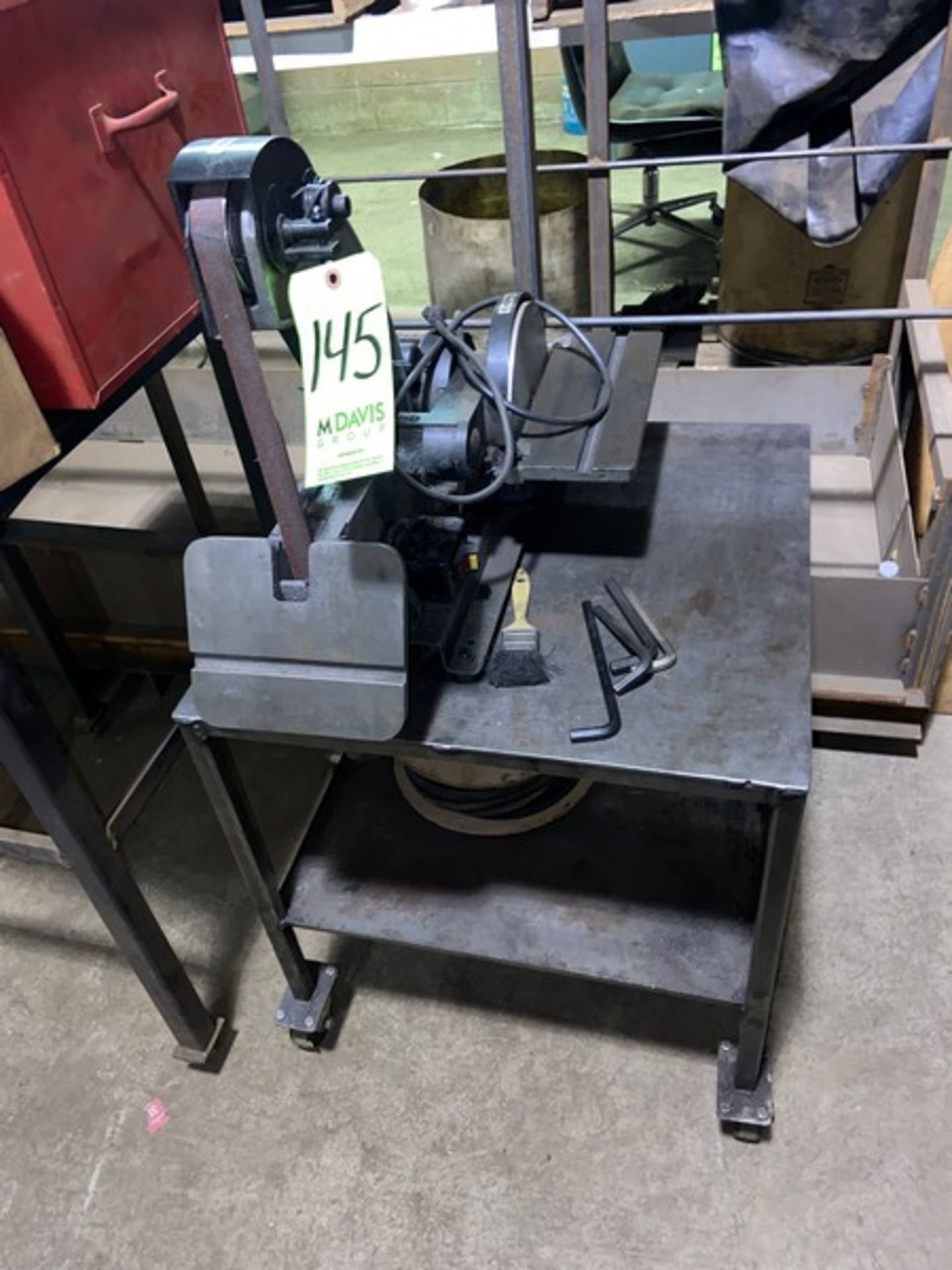 Jet Sanders, Mounted on Portable Shop Table (LOCATED IN CORRY, PA)