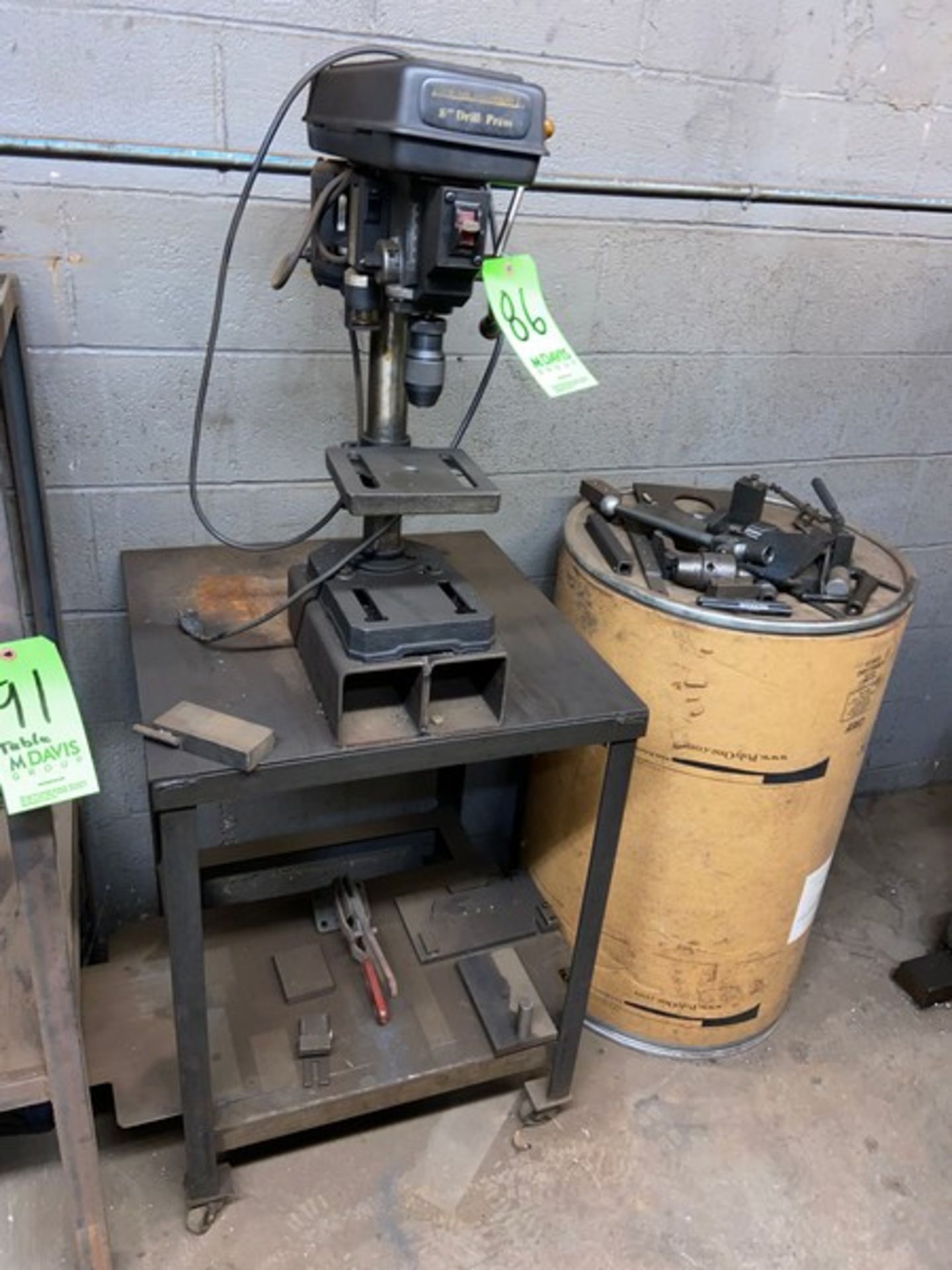 Central Machinery 8” Drill Press, S/N 44505, with Table (LOCATED IN CORRY, PA) - Image 2 of 4