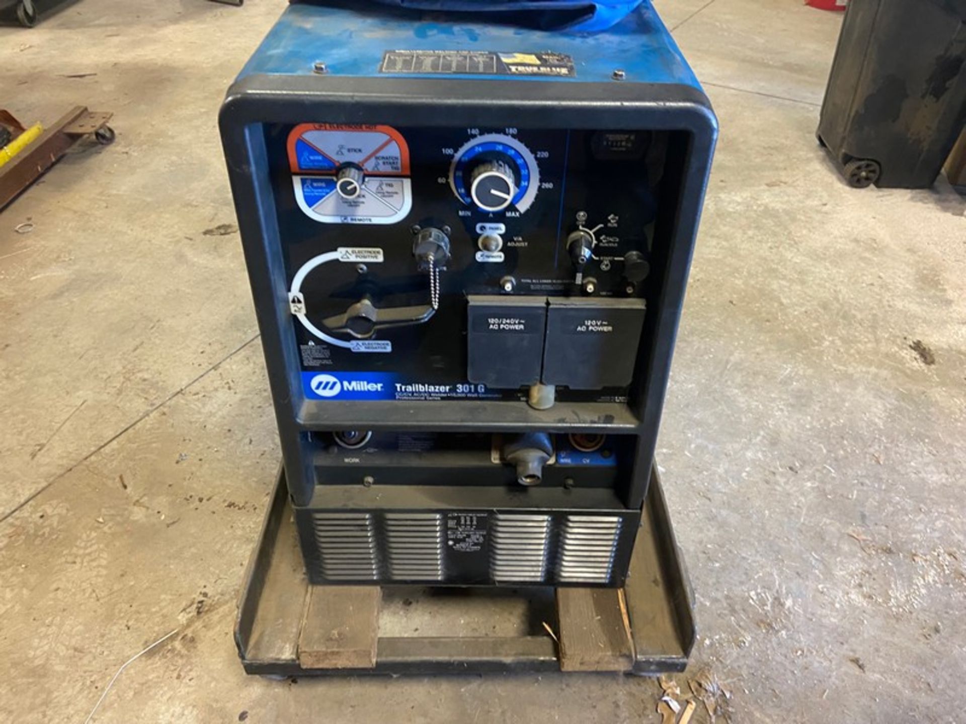 Miller Trailblazer 301G Portable CC/CV, AC/DC, Welder & 10,000 Watt Generator, with Frame & Trailer, - Image 3 of 12