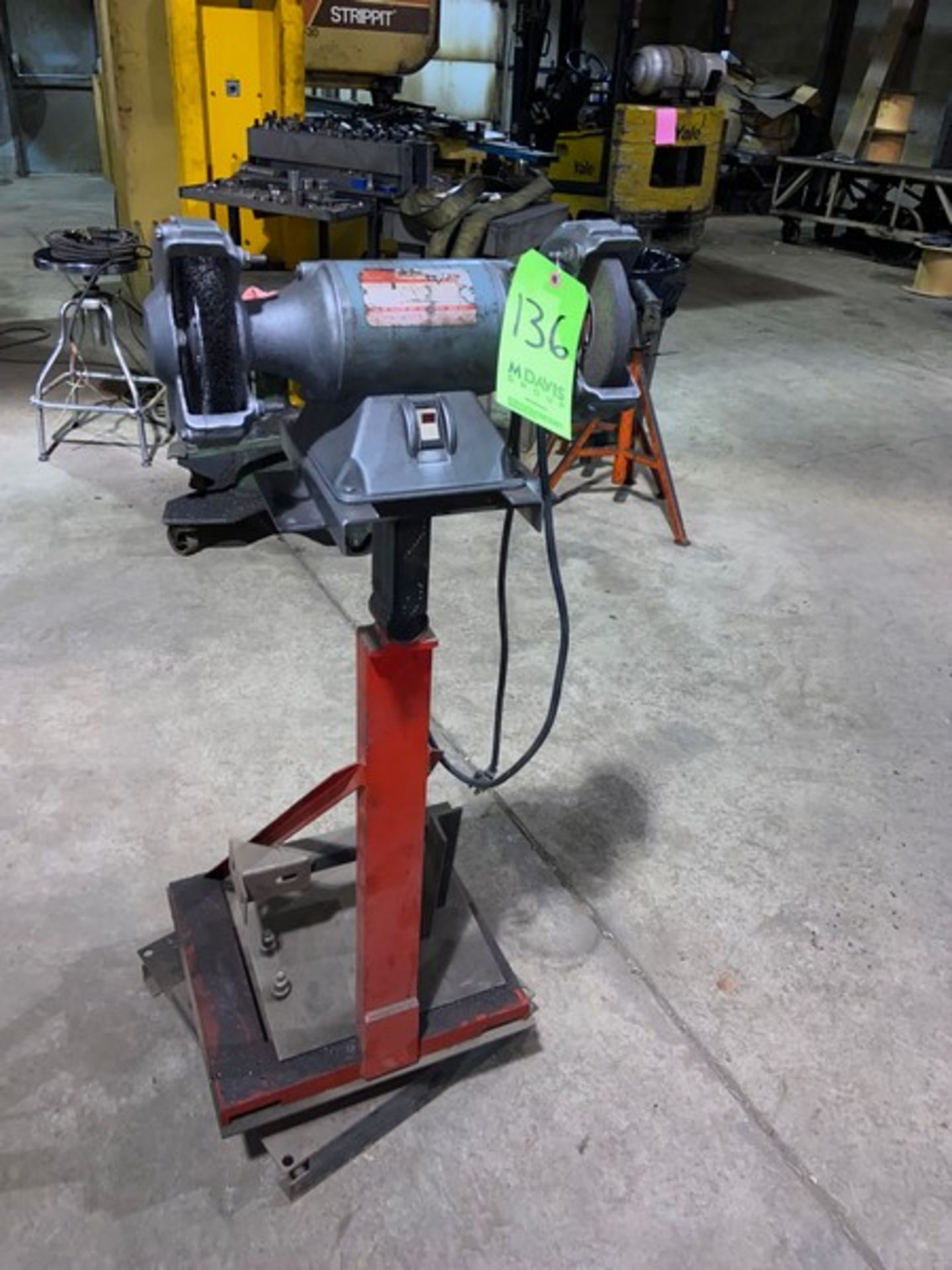 Double Edge Grinder, with 1/3 hp Motor, Mounted on Stand (LOCATED IN CORRY, PA) - Image 2 of 4