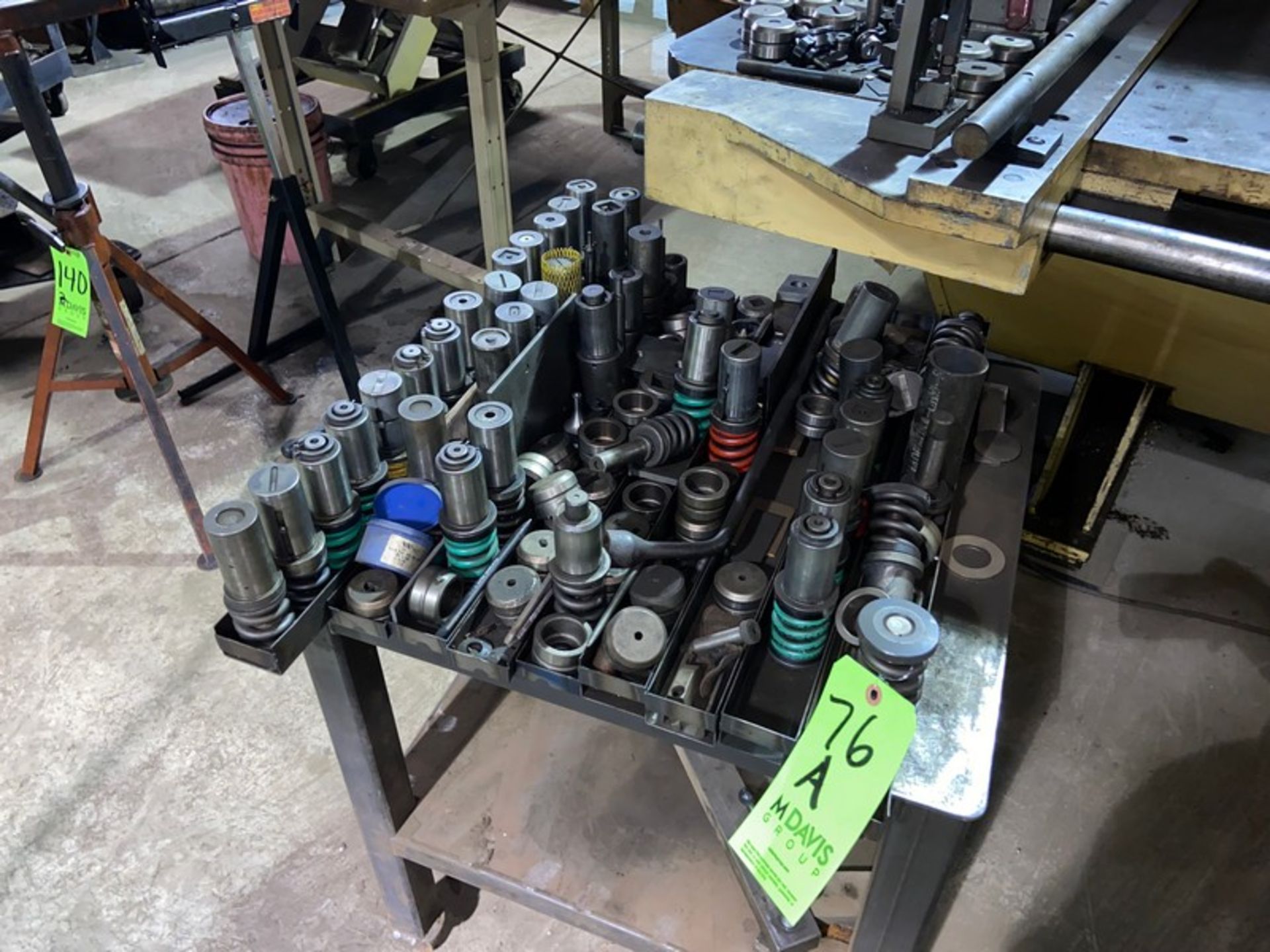 Lot of Assorted Punch Tooling, Assorted Sizes, Includes Portable Table Mounted on Portable Frame (LO - Bild 3 aus 5