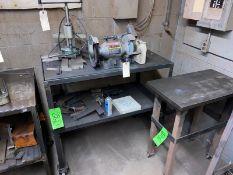 Craftsman 8-In. Bench Grinder, with Manual Taper, with Portable Table with Contents (LOCATED IN CORR
