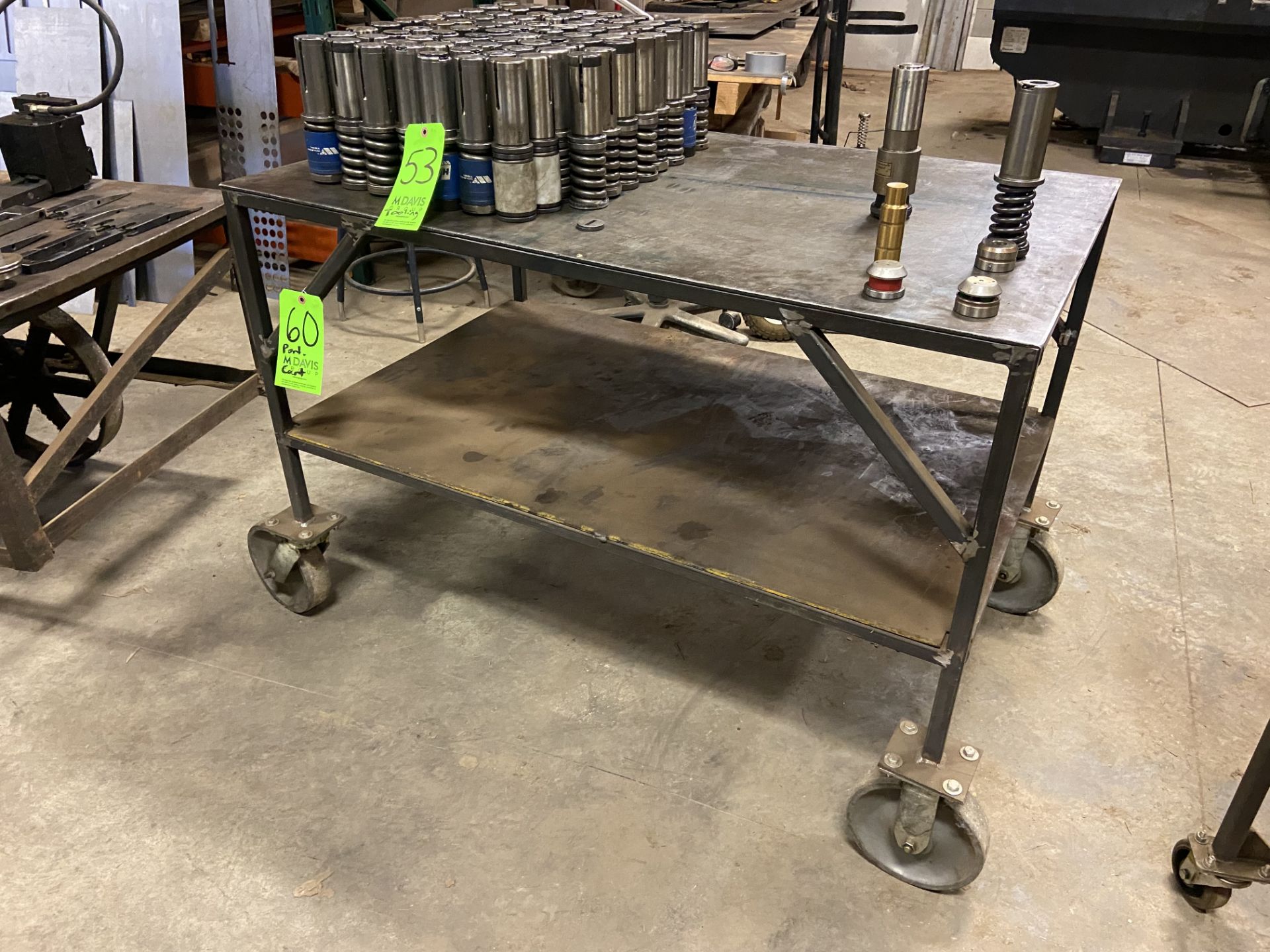 Portable Shop Cart, with Bottom Shelf, Overall Dims.: Aprox. 48” L x 30” W x 34” H, Mounted on - Image 2 of 3