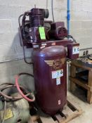 Quincy 5 hp Air Compressor, M/N 251C80VC, S/N AT4011511, with Vertical Air Receiver Tank, Nat’l