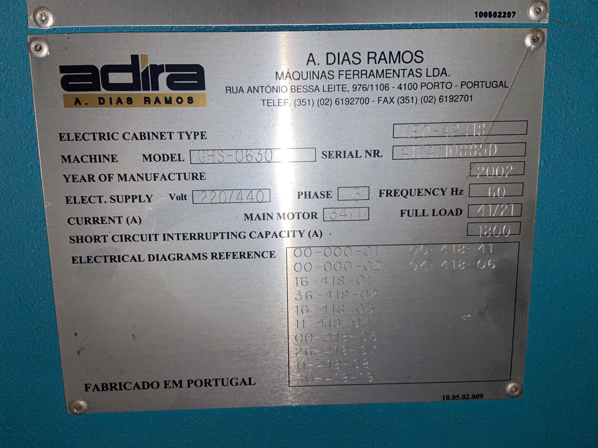 Adira A. Dias Ramos 326 (KN) Capacity Shear, M/N GHS-0630, S/N 4174/10885 D, Year of Manufacturer: - Image 7 of 12