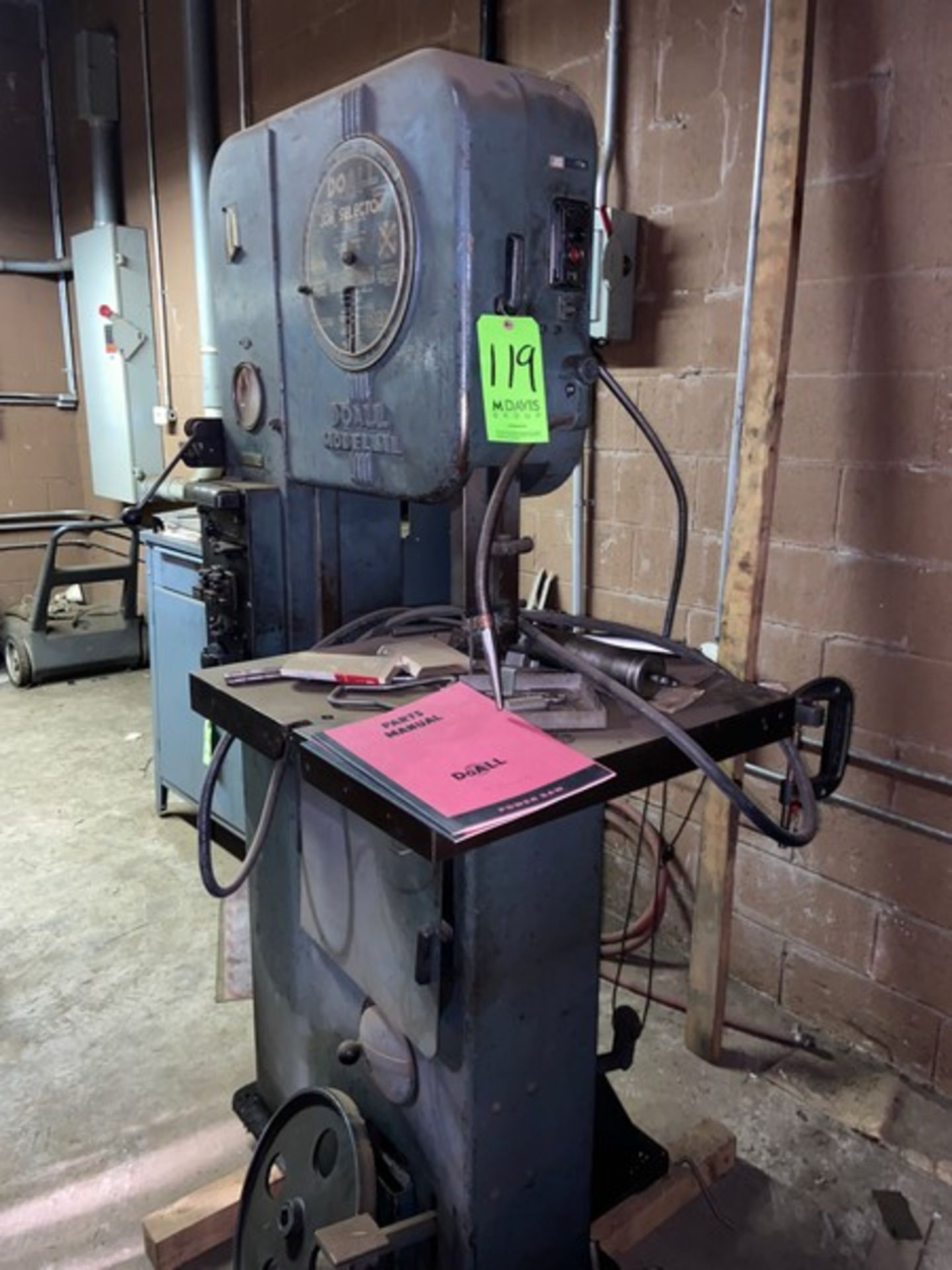 DoAll PowerSaw, M/N ML (NOTE: Needs Repair--Not Working) (LOCATED IN CORRY, PA)