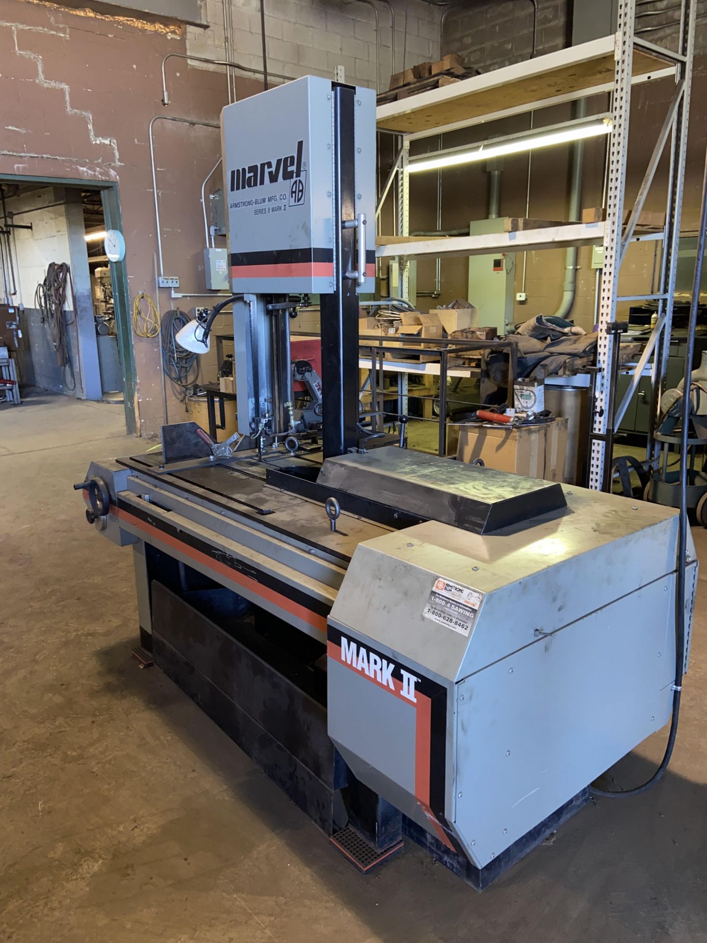 Marvel Vertical Saw, M/N 8-MARK-II, S/N 829401, 460 Volts, 3 Phase (LOCATED IN CORRY, PA) - Bild 3 aus 14