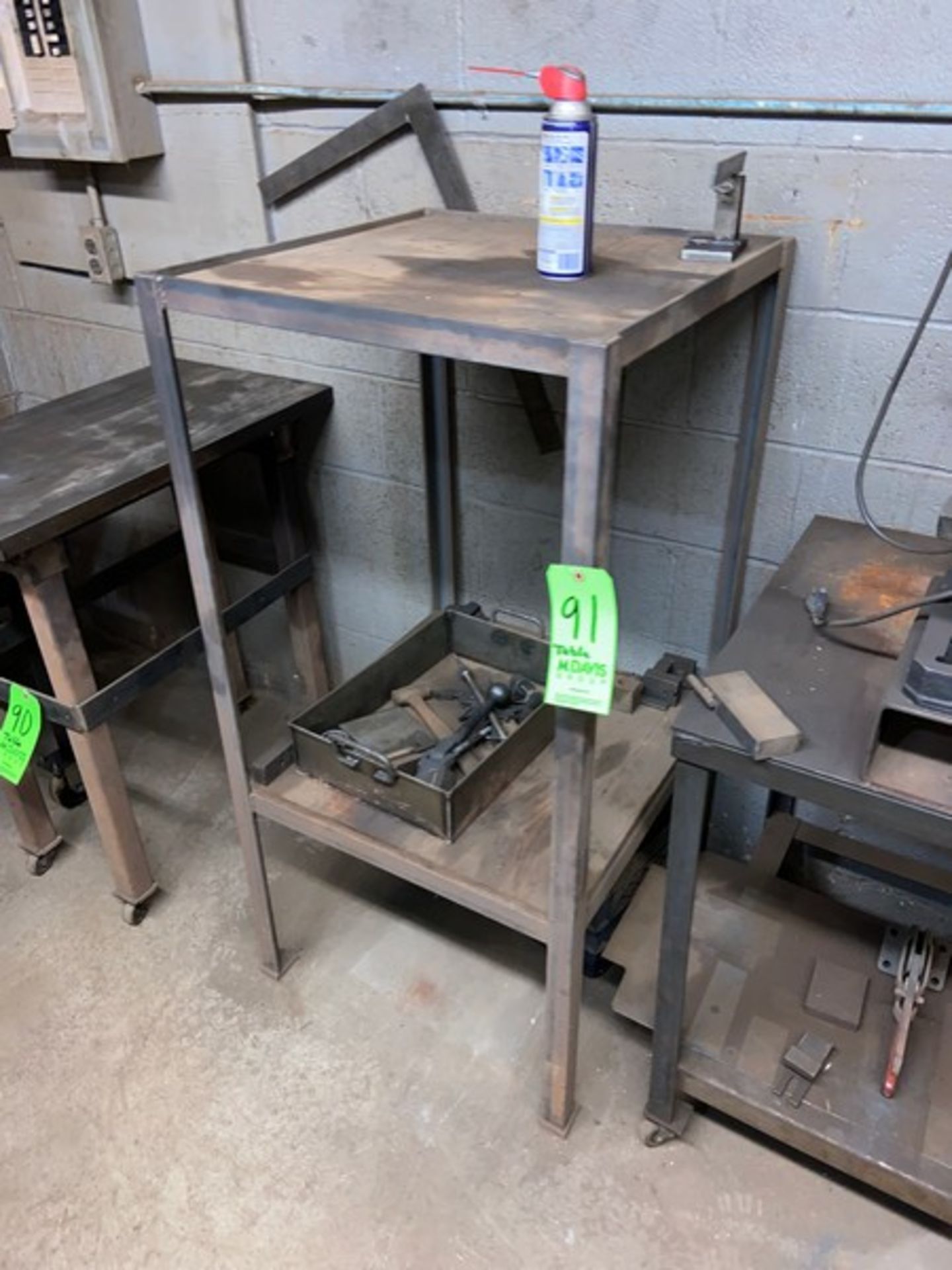 Double Shelf Table, Overall Dims.: Aprox. 24-1/2” L x 24-1/2” W x 49” H (LOCATED IN CORRY, PA)