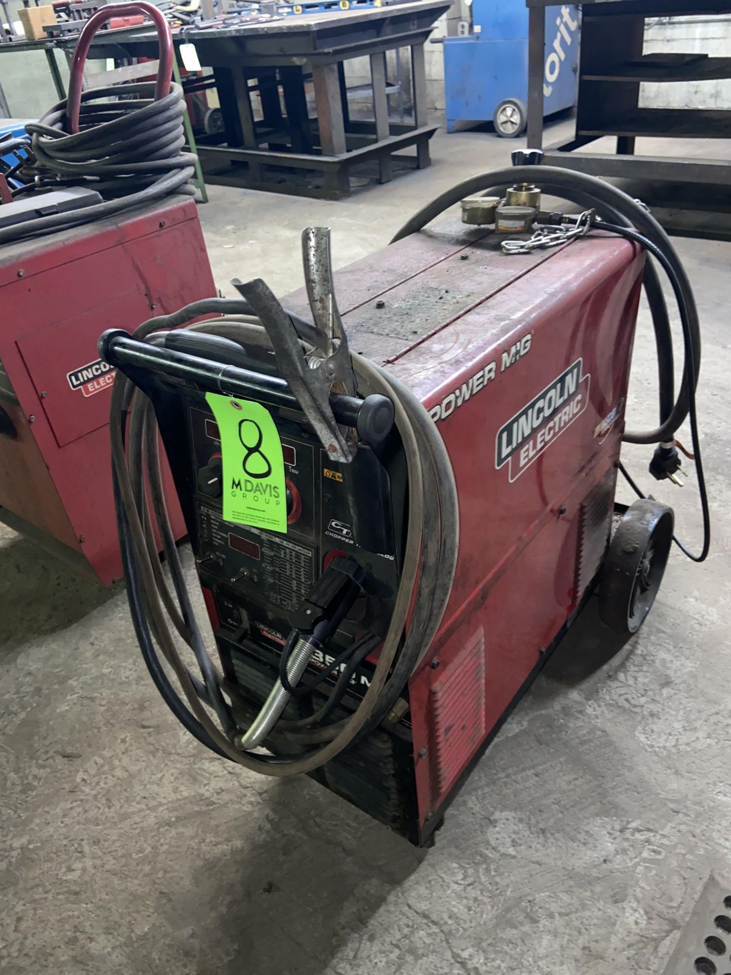 Lincoln Electric 350 MP Power MIG Welder, S/N U1140511081, Mounted on Portable Cart - Image 2 of 5