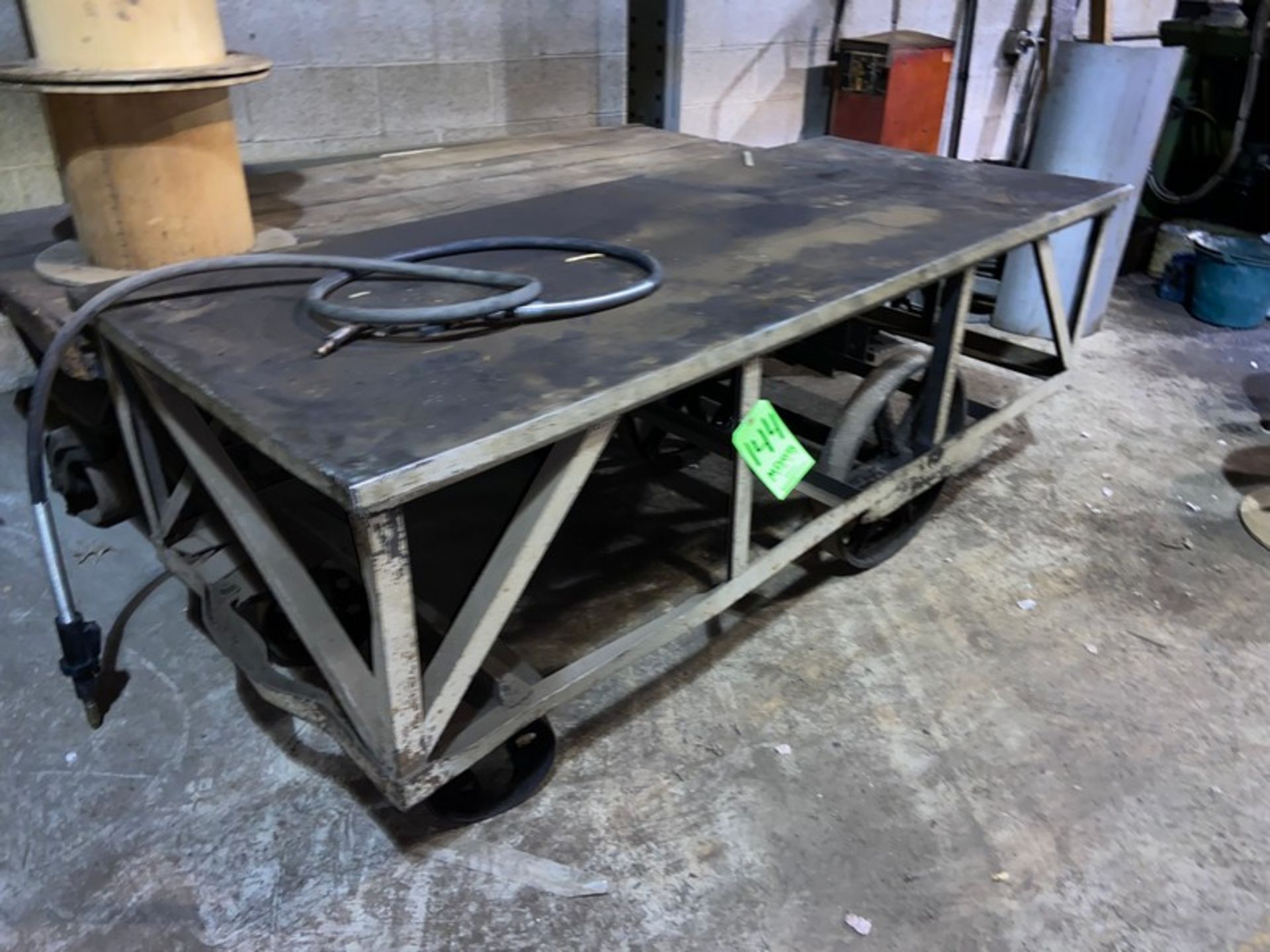 Portable Shop Table, Mounted on Portable Frame (LOCATED IN CORRY, PA)