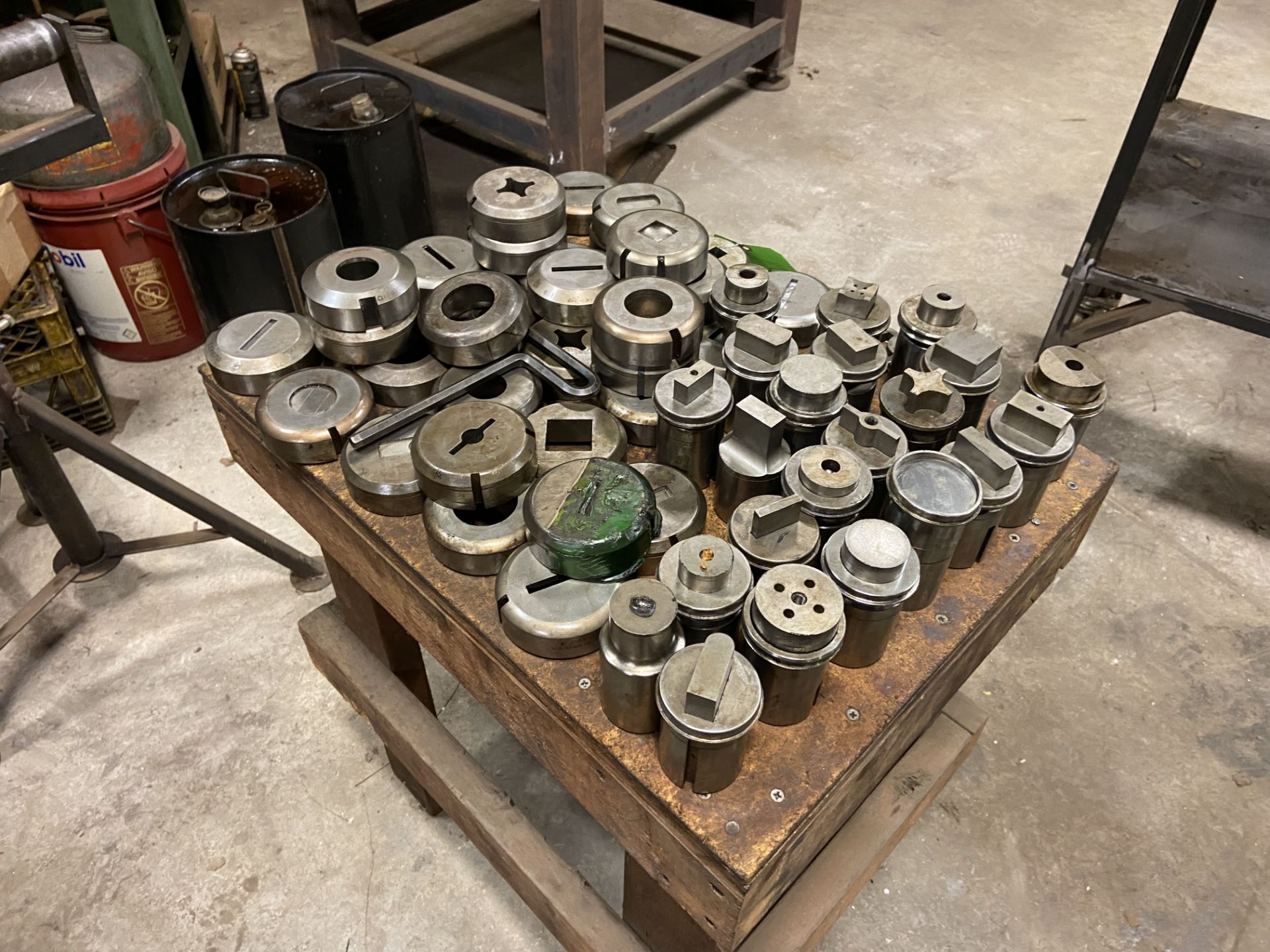 Lot of Assorted 2" Punches, Strippers & Dies for Thick Turret, Includes Wooden Table (LOCATED IN COR - Image 3 of 5