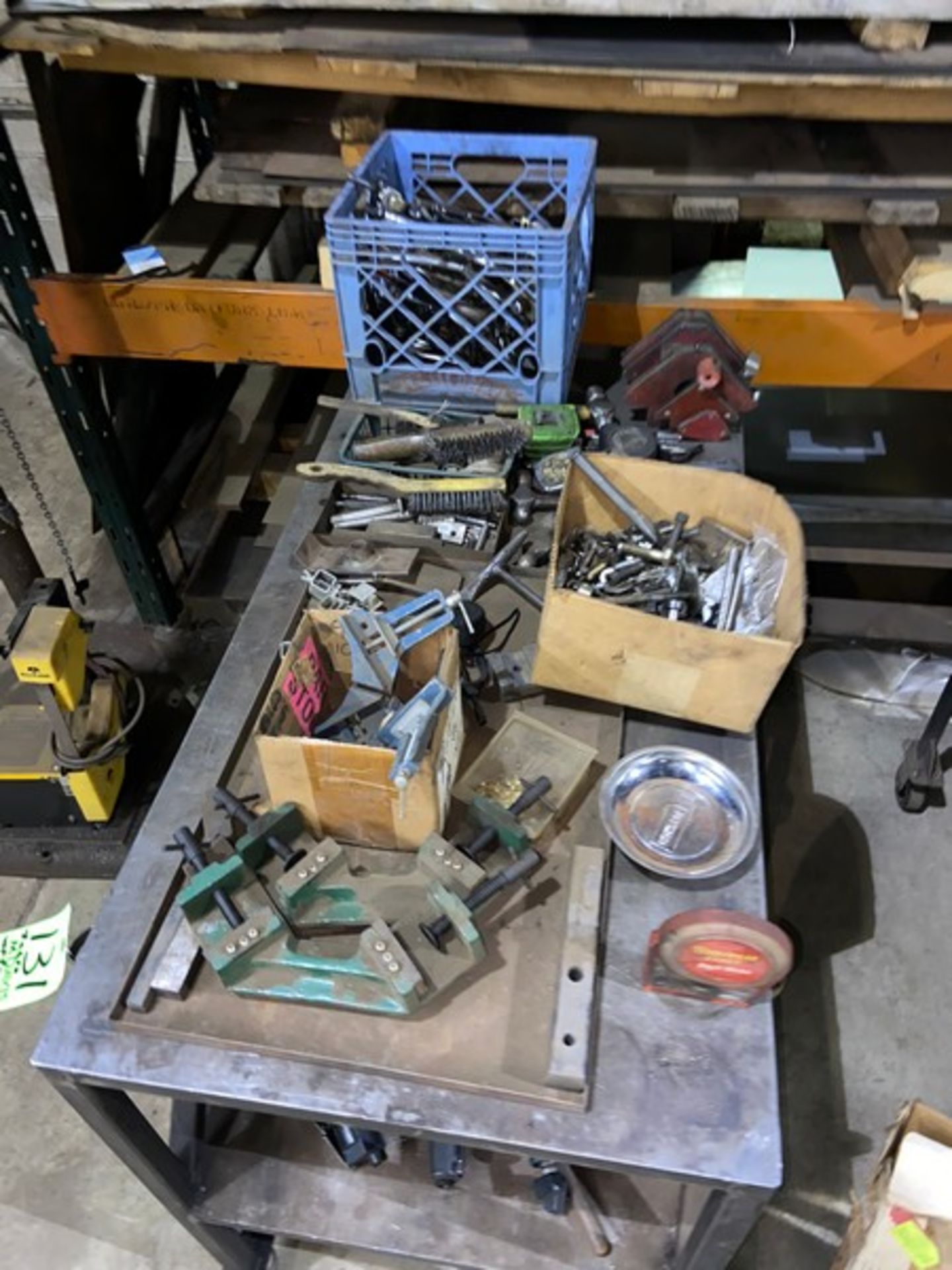Portable Shop Table with Contents, Includes Straps, Brushes, Braces, Clamps & Other Tooling (LOCATED - Bild 3 aus 5