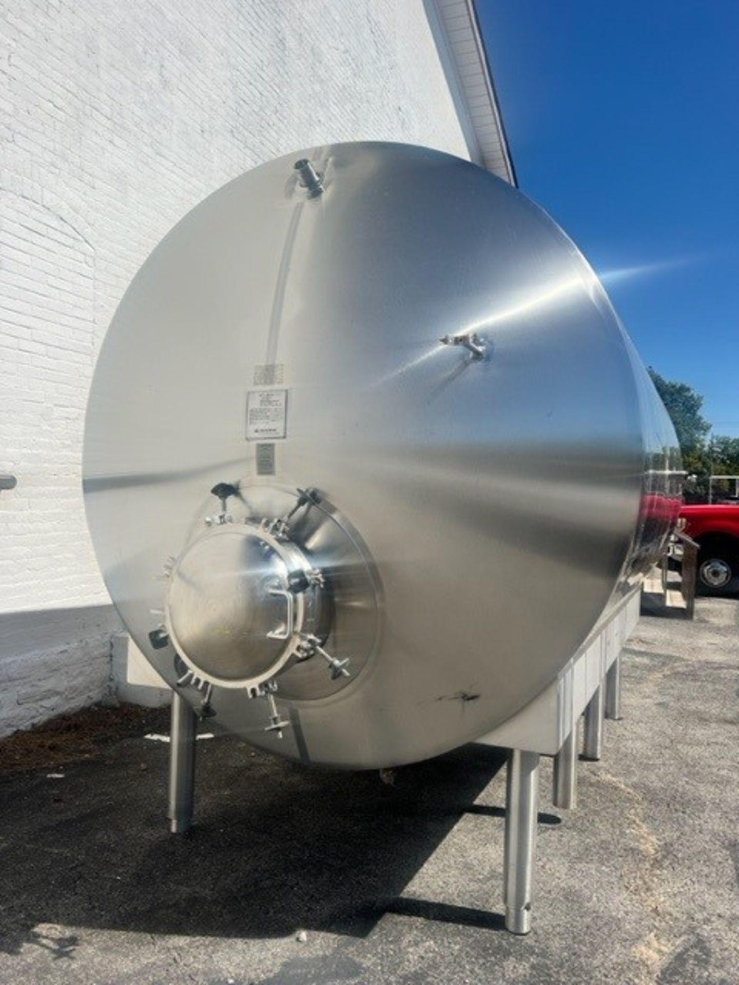 Cherry Burrell All Stainless 3,000 Gal. Horizontal Jacketed Aseptic Storage Tank, S/N E-044-95, High - Image 2 of 4