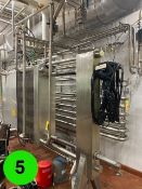 Pasteurizer 5400 gal/hr. Model R51, WO #28222 with ballast tank, hold tube 2 1/2";