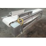 Aprox. 15" 126" L White Intralox Belt Conveyor with 32" Infeed and Discharge Height. Infeed and