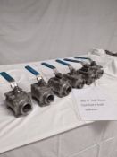(6) Sanitary 2" Tri-Clamp Full Flow Ball Valves (Located Kankakee, IL)
