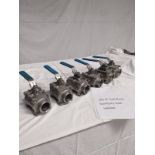 (6) Sanitary 2" Tri-Clamp Full Flow Ball Valves (Located Kankakee, IL)