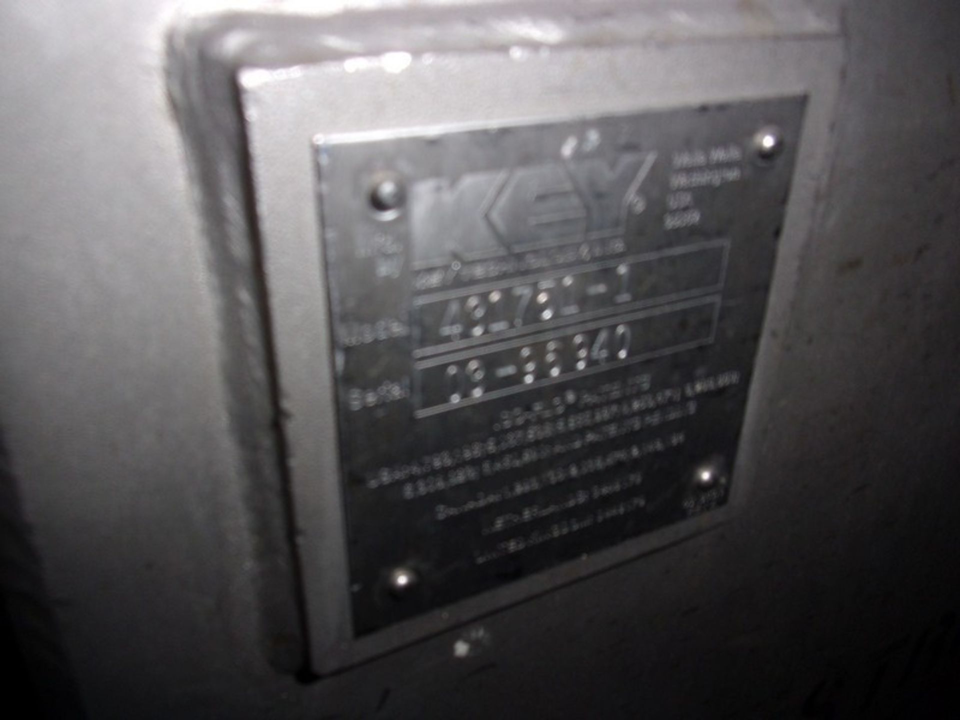 Key Iso Flo S/S Sanitary Shaker/Feeder, Model Model 431751-1, S/N 03-96940, Aprox. 18 Inches X 10 - Image 5 of 5