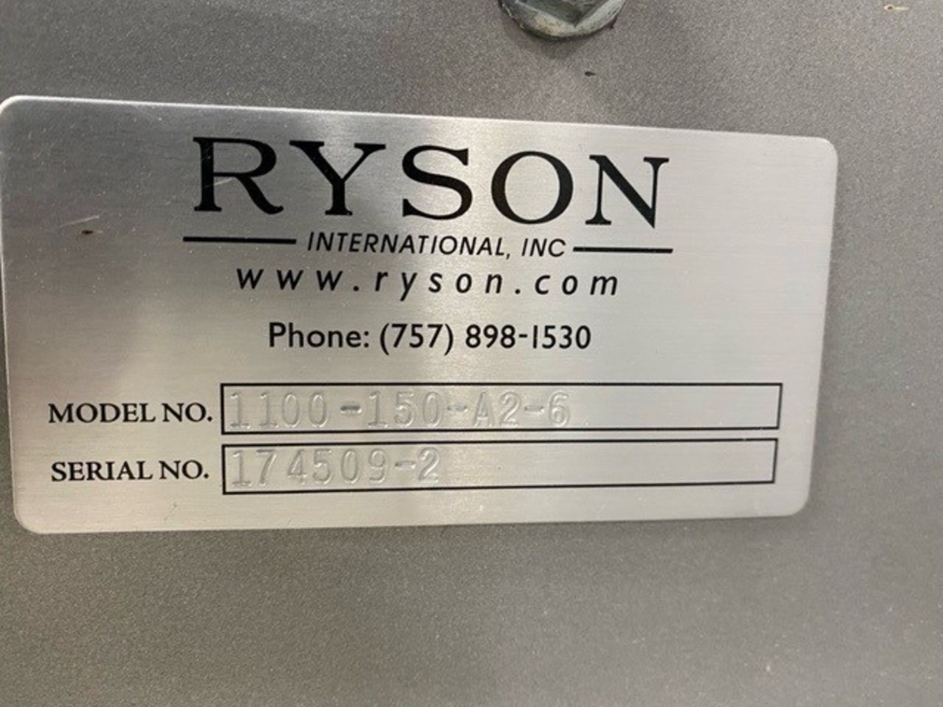 Ryson Spiral Conveyor, Model 1100-150-A2-6, S/N 174509-2 -- Height is 108”, Off Ground 38” and 50” - Image 4 of 7