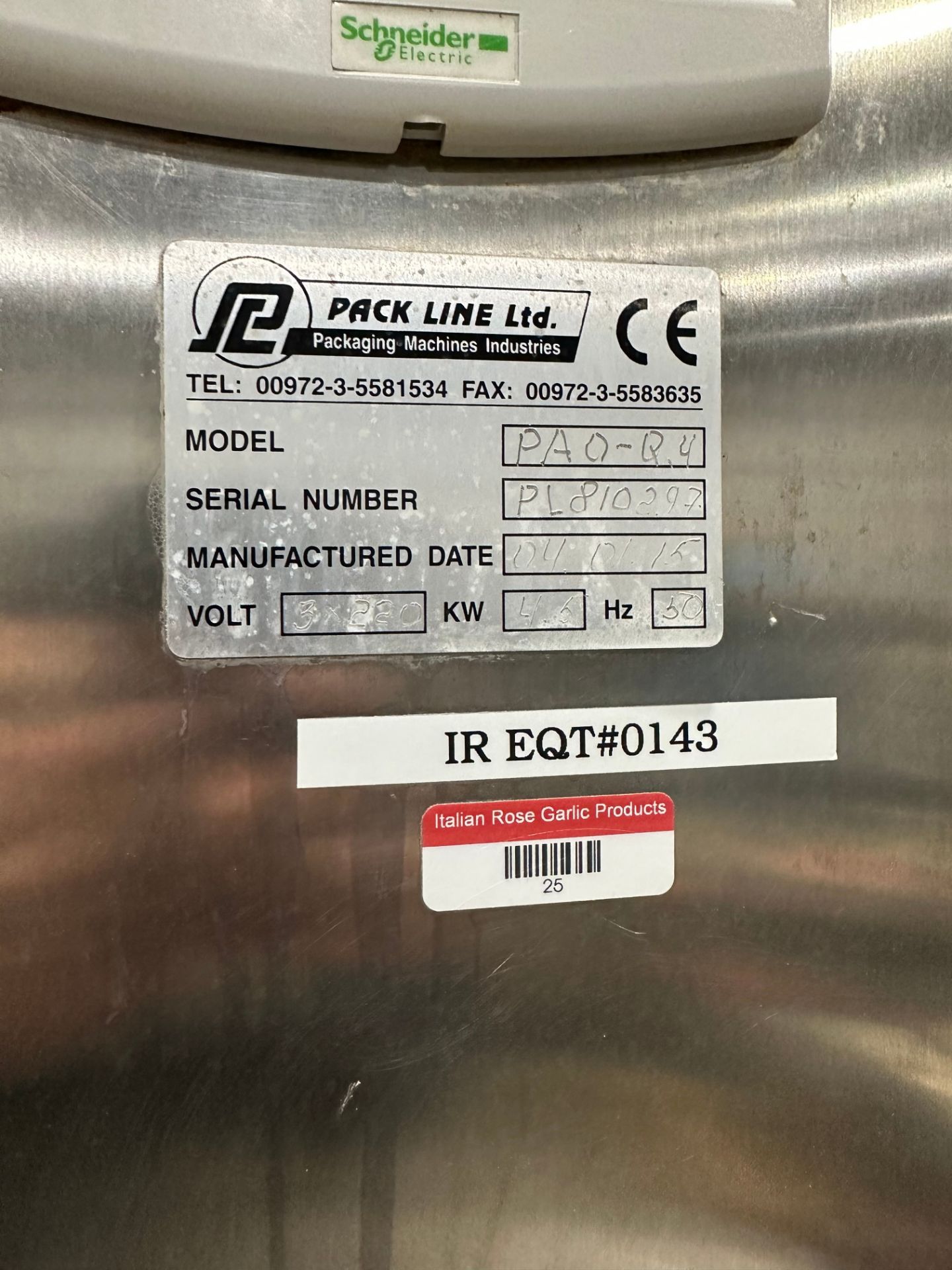 Pack Line Cup Filler, Model PAO-Q4, S/N PL810297, Volt 3 x 220 -- Capable of 1 oz. to 6 oz. - Image 9 of 9