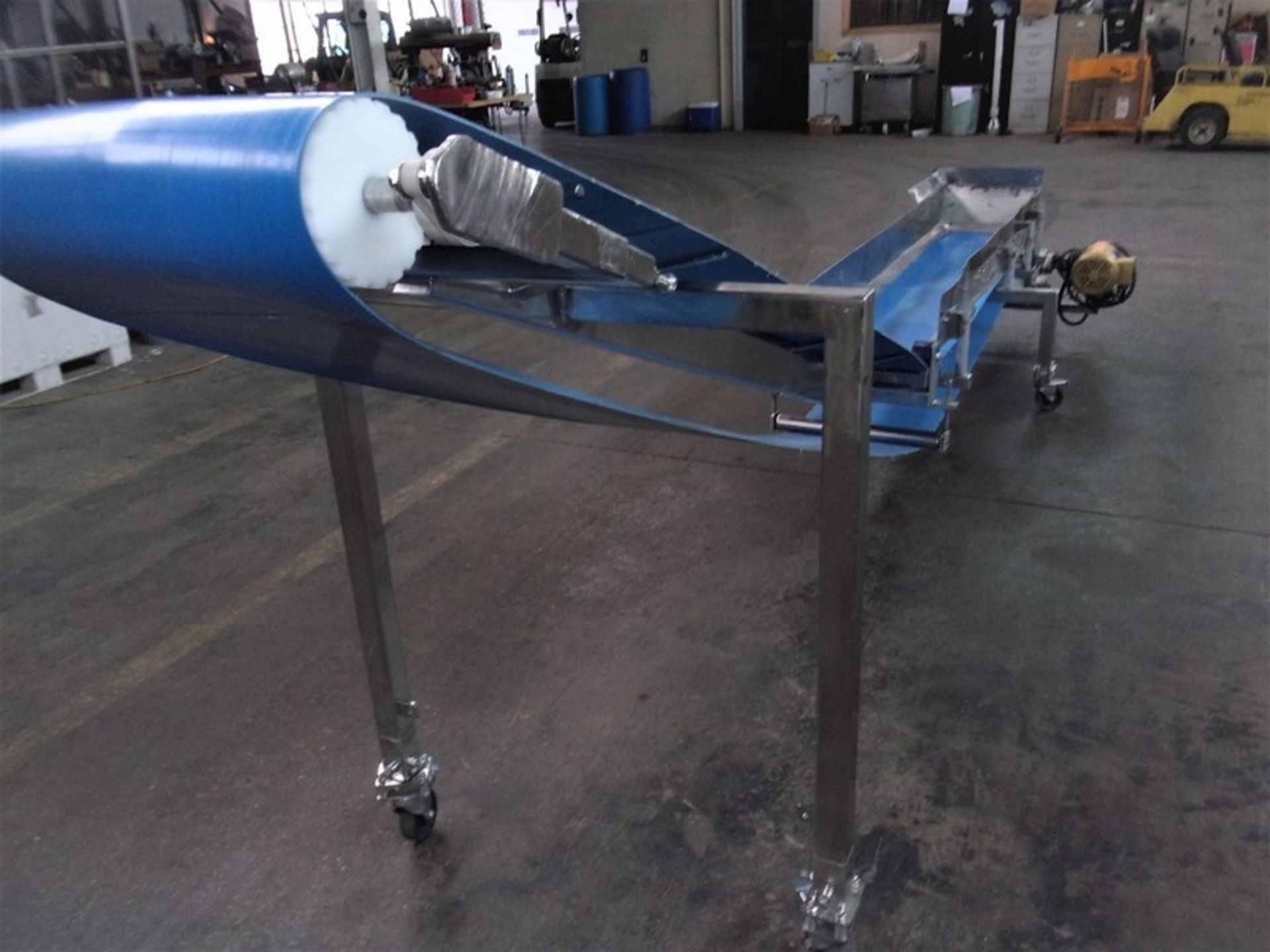 Econo Chesse Corp. 16" W x 189" L S/S Sanitary Incline Blue Belt Conveyor, S/N SS 102612 with 16" - Image 15 of 16
