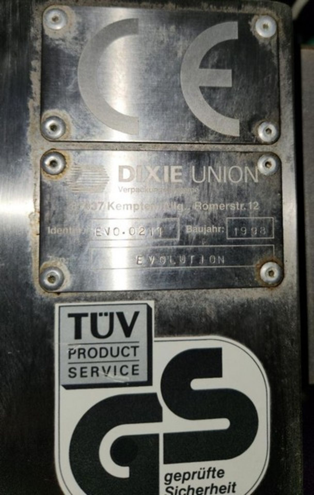 Dixie Evolution Thermoformer, Model Evolution, S/N EVO.0211, Mfg. 1998 -- System last used in the - Image 30 of 31