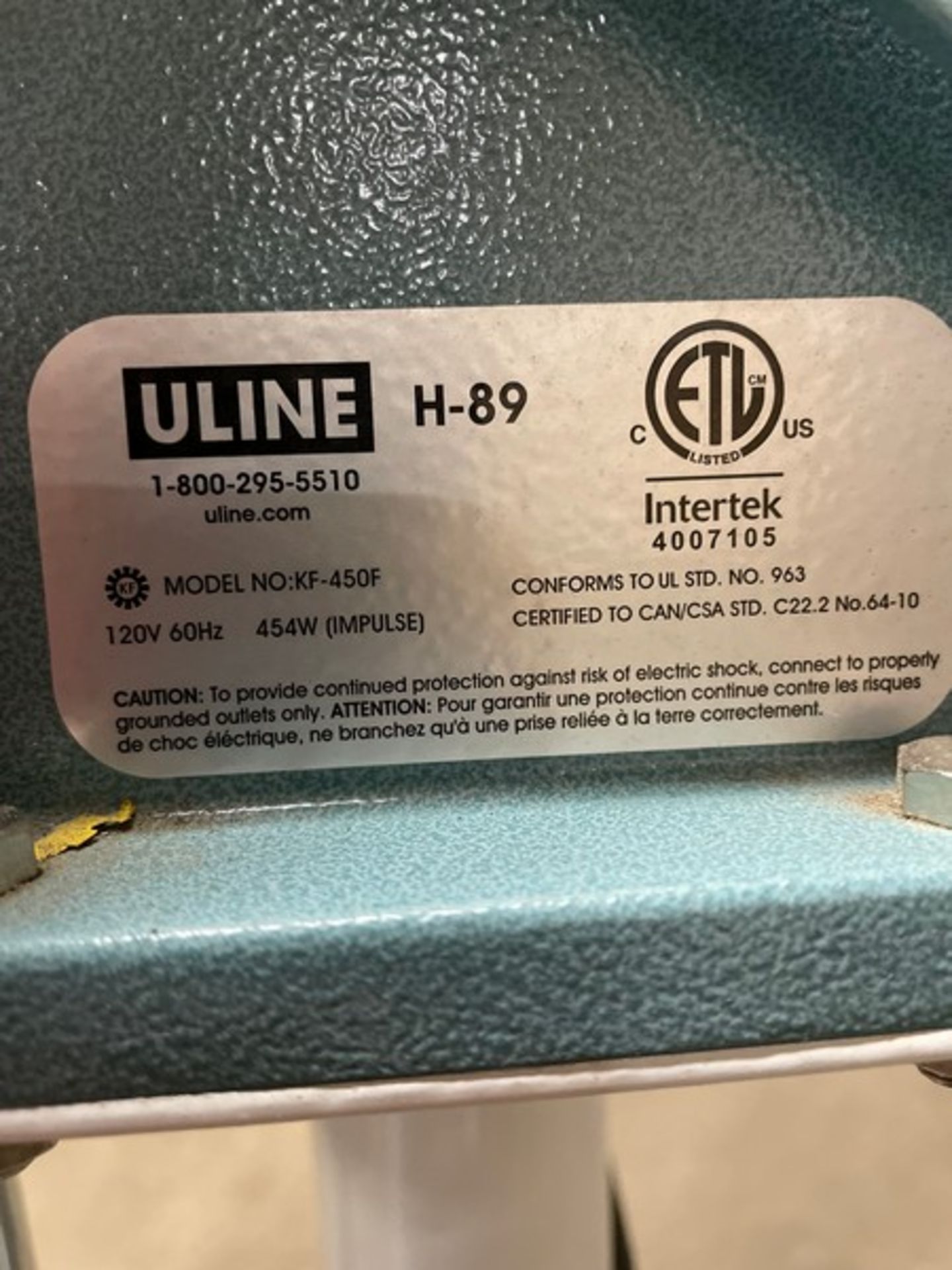 Uline Heat Impulse Sealer, Foot Pedal Operated (RIGGING, LOADING, & SITE MANAGEMENT FEE: $50.00 USD - Image 4 of 4