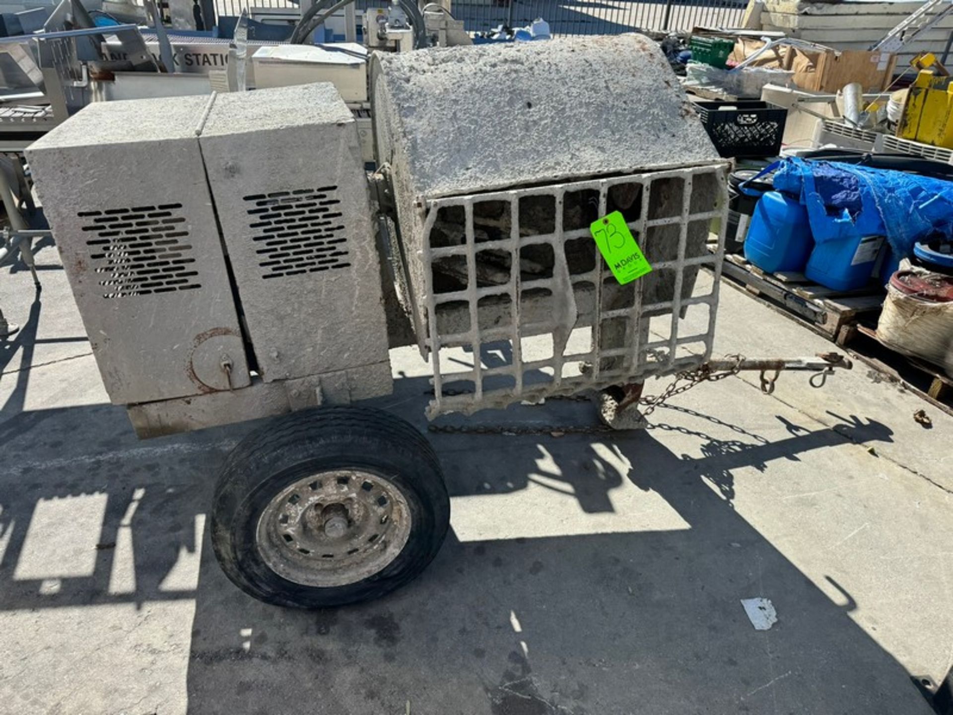 Cement Mixer, Mounted on Wheels with Trailer Hitch (LOCATED IN COLTON, CA) - Image 2 of 5