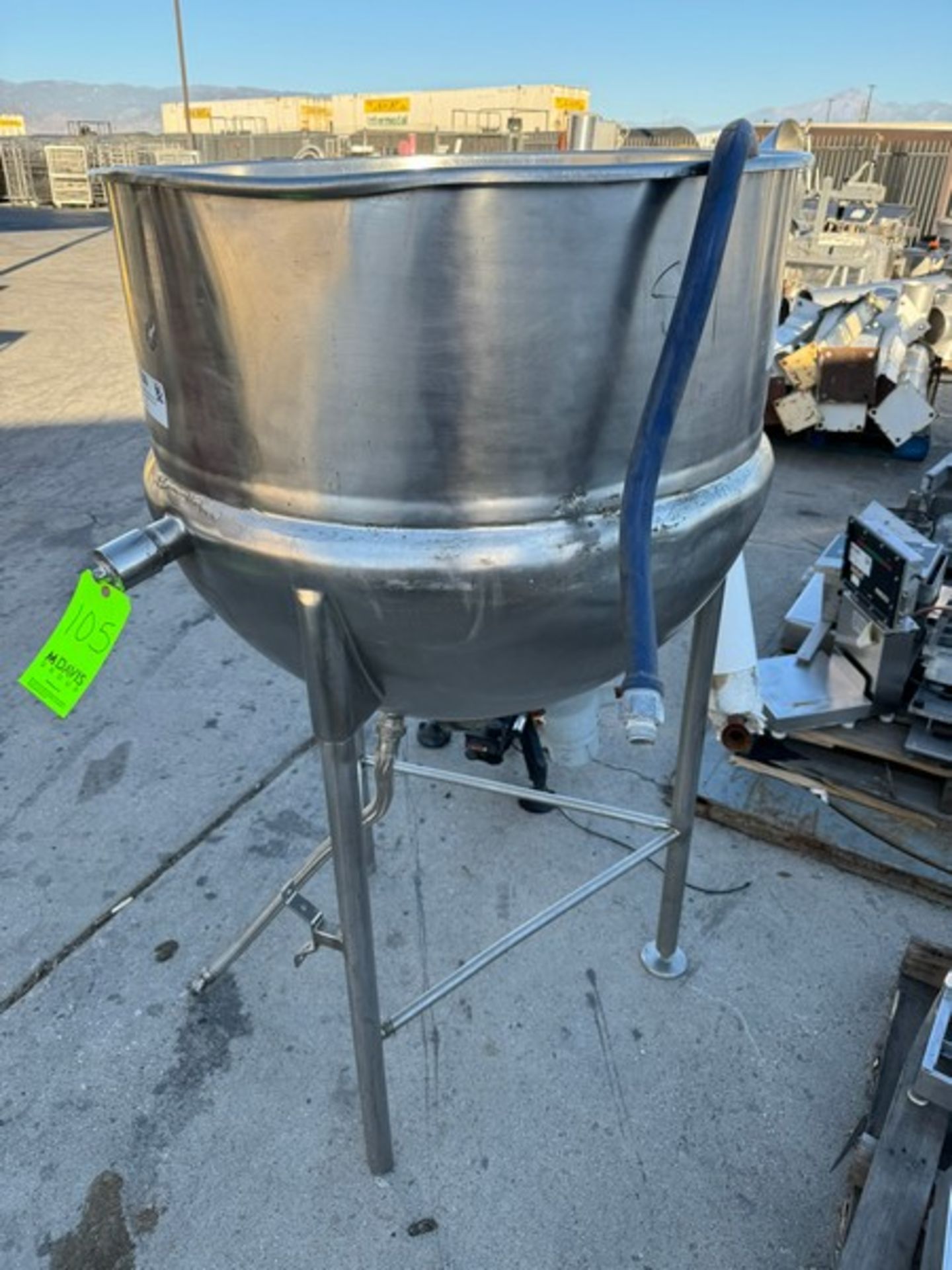 Aprox. 150 Gal. S/S Kettle, Mounted on S/S Frame (LOCATED IN COLTON, CA) - Image 2 of 4