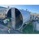 Aprox. 1,500 Gal. S/S Single Wall Vertical Tank, with Vertical S/S Agitation, with Aprox. 2” Clamp T