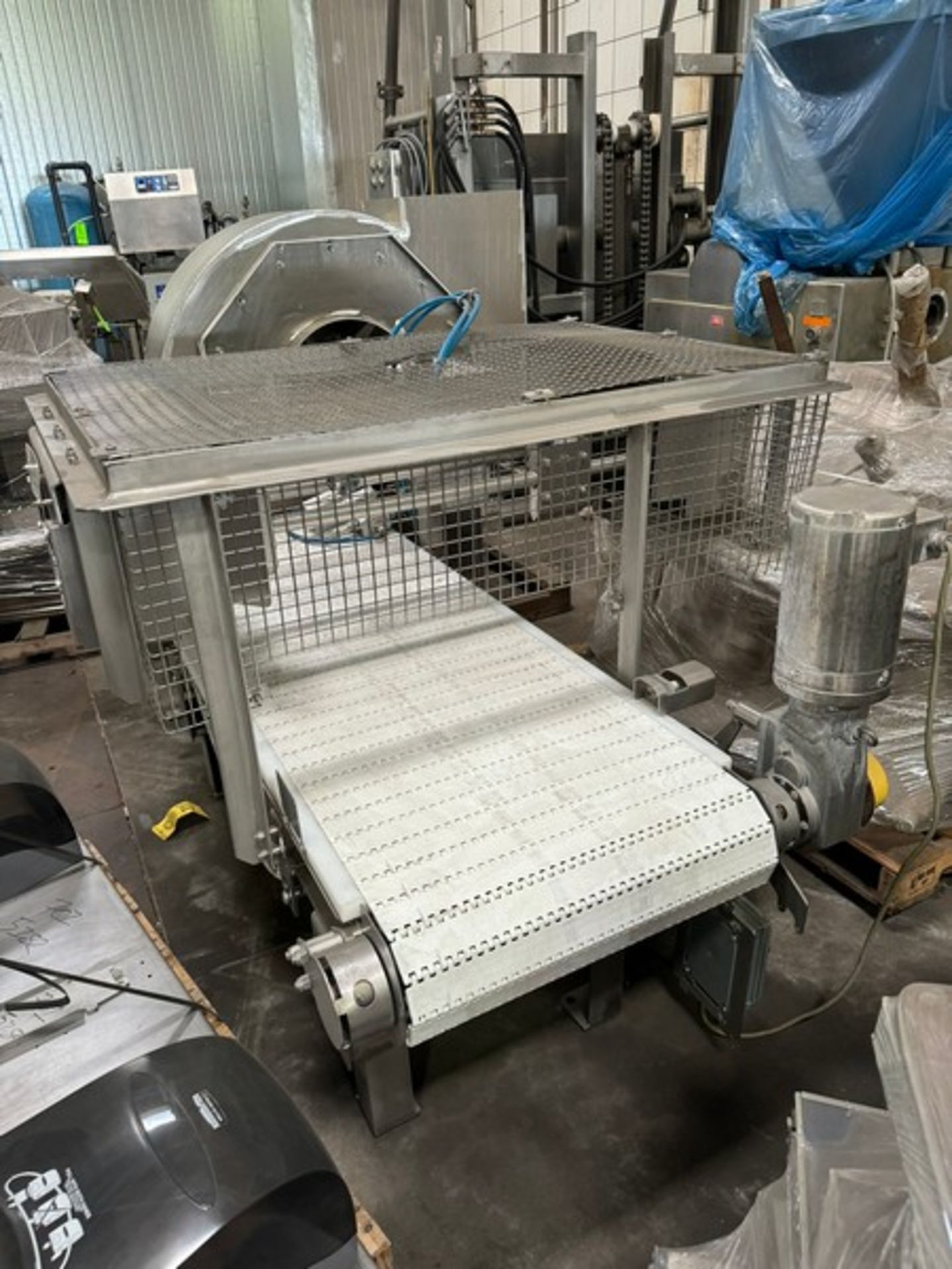 STRAIGHT SECTION OF REJECT CONVEYOR WITH APPROX 24 IN W PLASTIC WITH REJCT ARM INLCUDES - Image 3 of 4