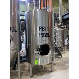 2014 JVNW 15 BBL (465 GAL.) S/S Jacketed Vertical Tank, S/N 22897, 69 PSI Int. Press @ 200 F, 0 F @