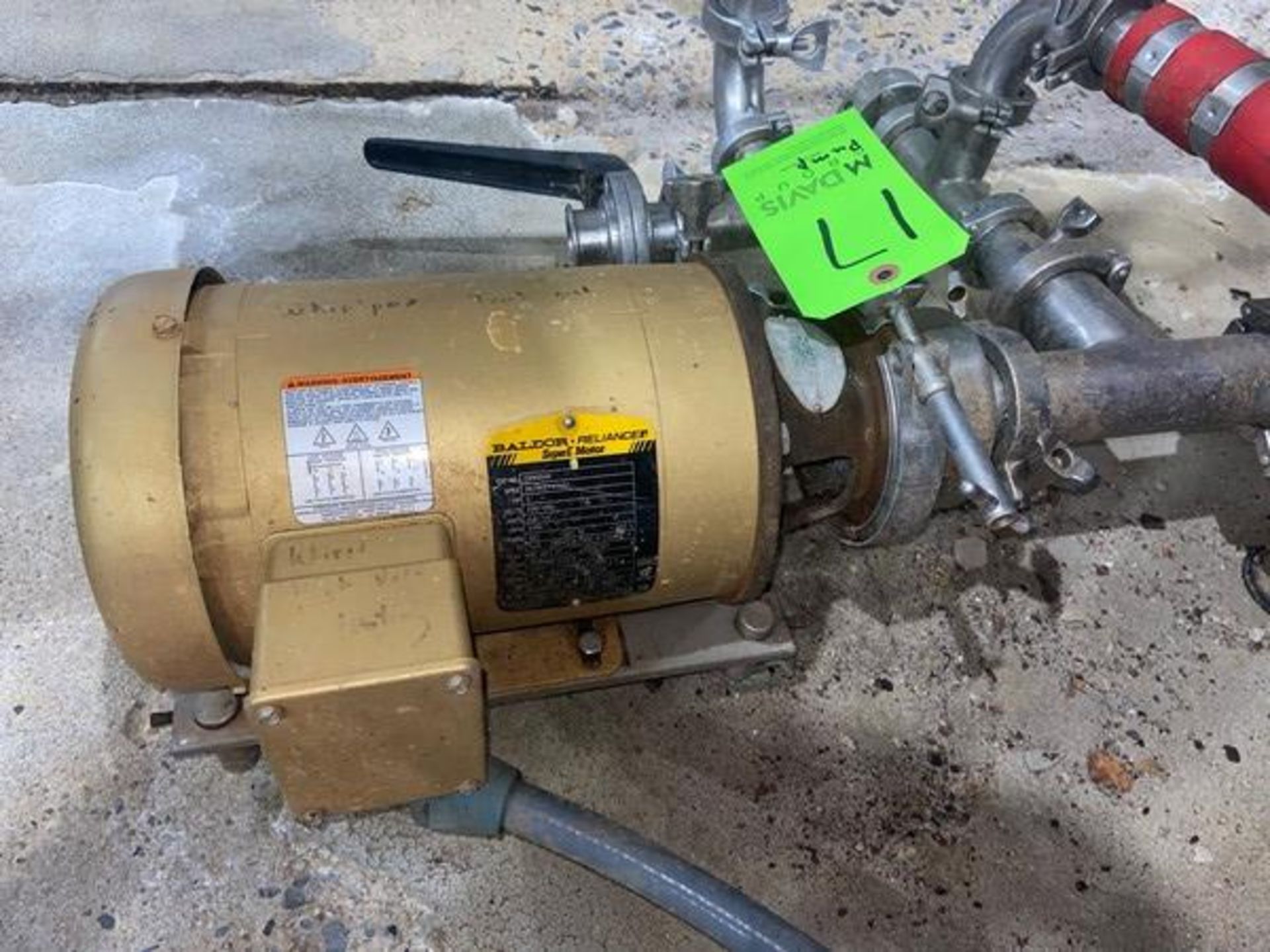 1 hp Centrifugal Pump, with Baldor 3450 RPM Motor, 230/460 Volts, 3 Phase (LOCATED IN FREDERICK, - Bild 2 aus 5
