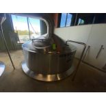 50 BBL (2,200 GAL.) S/S Brew Kettle, with S/S Top Mounted Hinge Man-Door, Mounted on S/S Legs & Fram