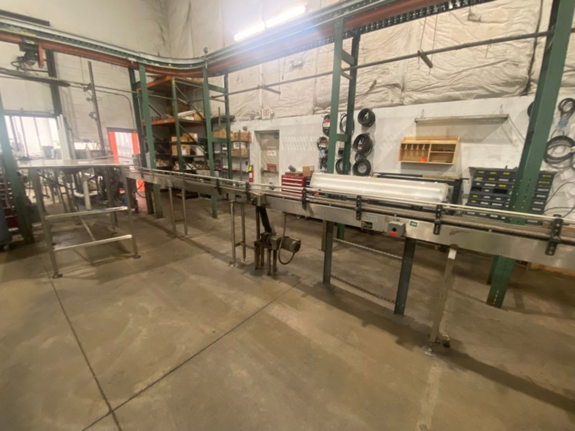 S/S Infeed Conveyor, with Guide Rails, Aprox. 80 ft. to Glass Bottle Orientor (LOCATED IN FREDERICK, - Bild 7 aus 7