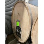 10BBL White Oak Oval Horizontal Foeder. Manufactured by Foeder Crafters of America. Front Man Doors.