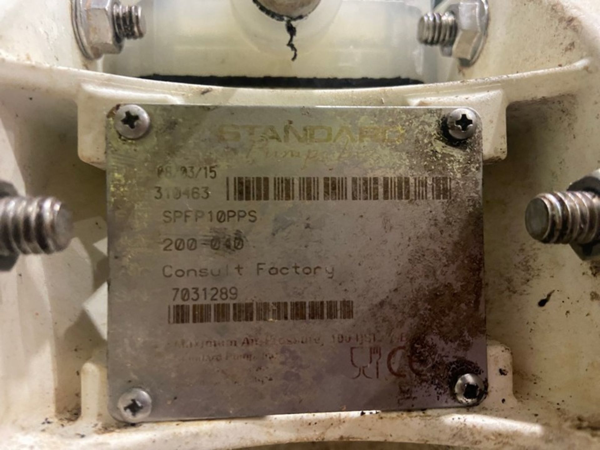 2015 Standard S/S Diaphram Pump, S/N 310463 (LOCATED IN FREDERICK, MD) - Image 5 of 6